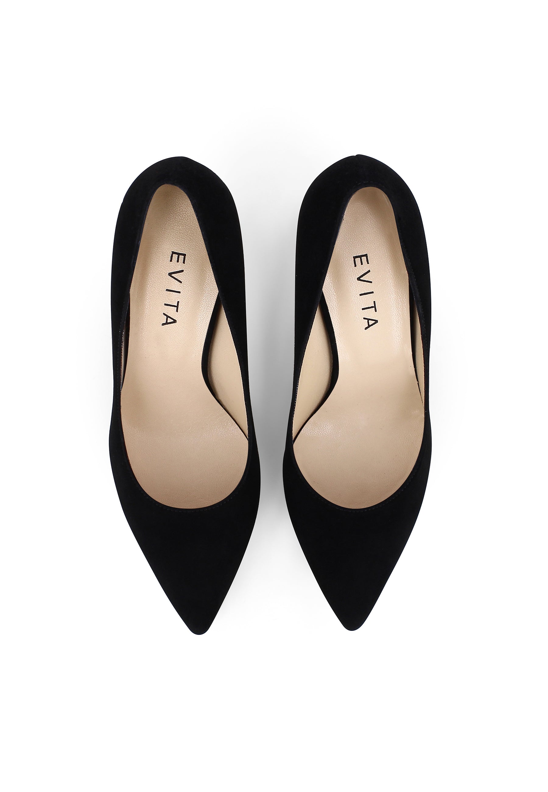 ARIA Damen Pumps - Rauleder schwarz