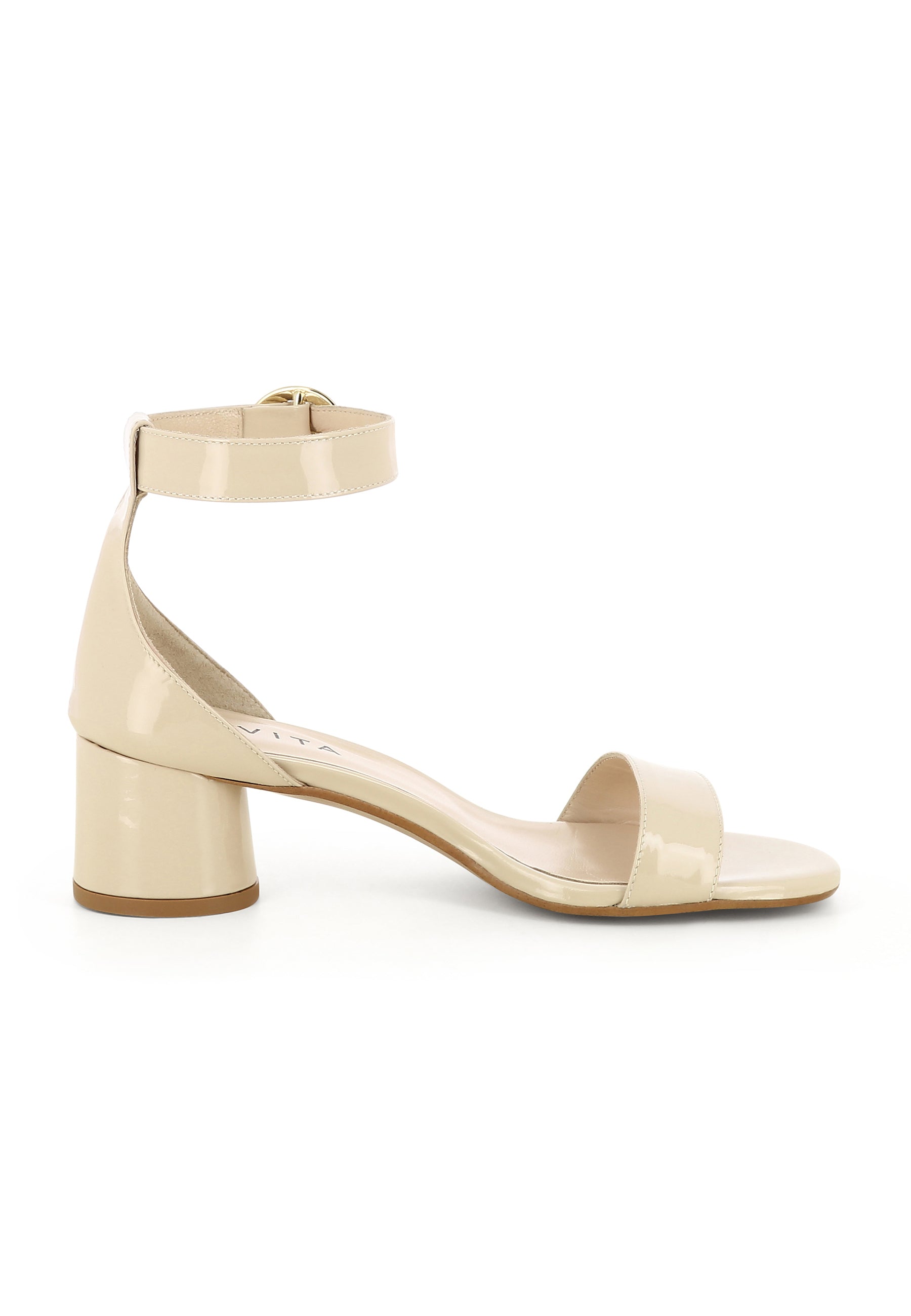 DORI Damen Sandalette - Lackleder Creme