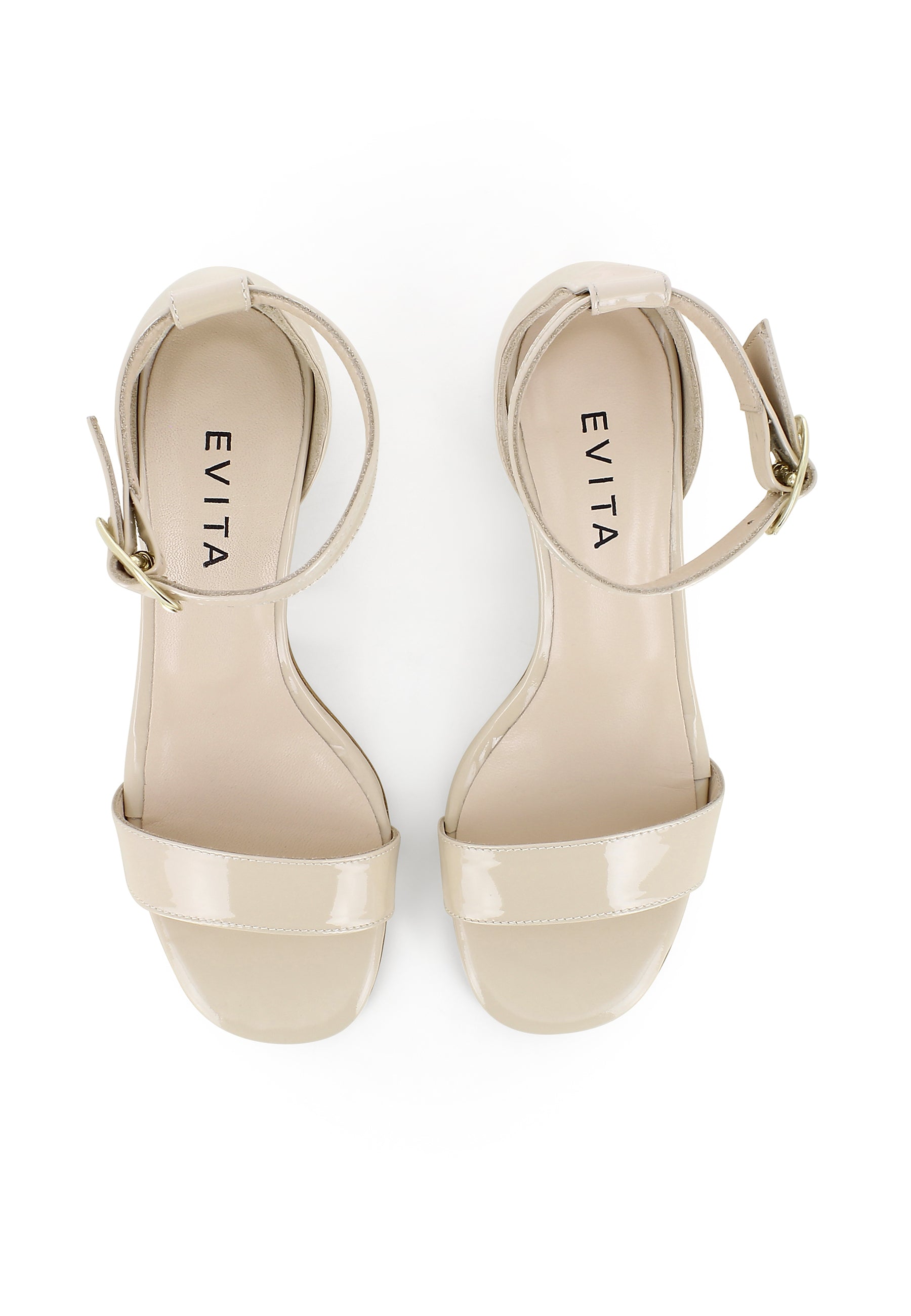DORI Damen Sandalette - Lackleder Creme