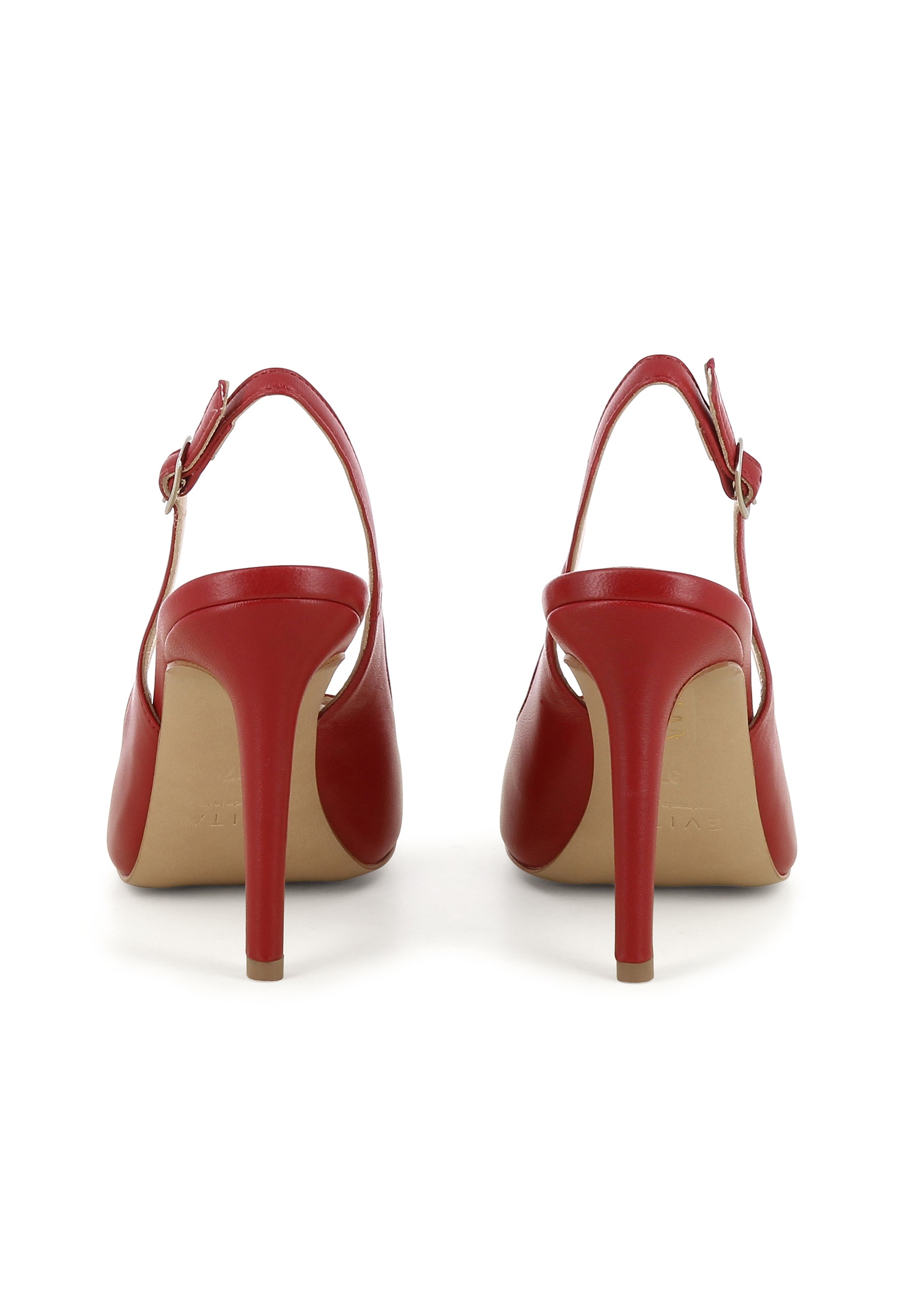 ALESSANDRA Damen Slingpeeptoes - Glattleder Dunkelrot