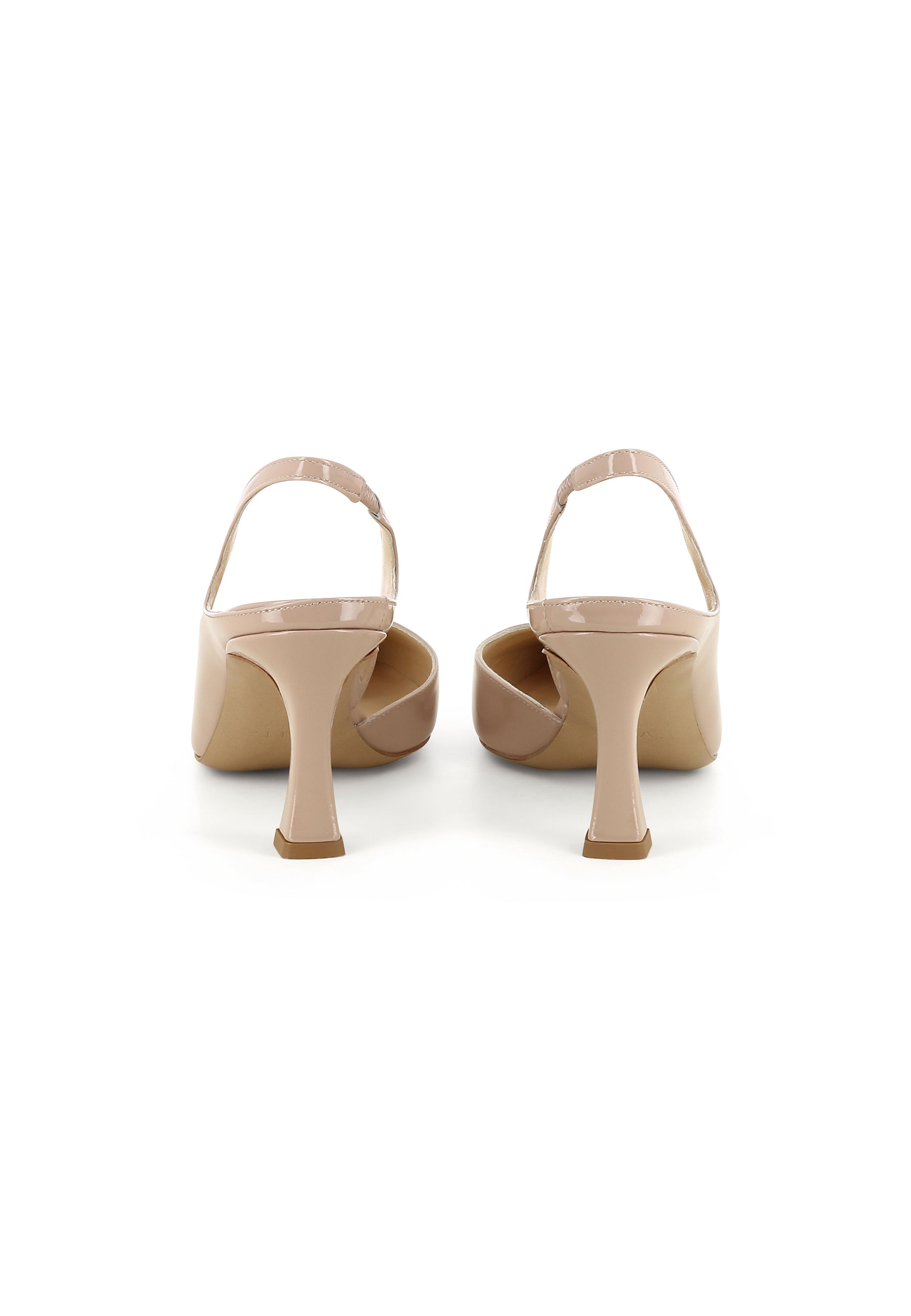 PENELOPE women's sling pumps - patent leather old pink