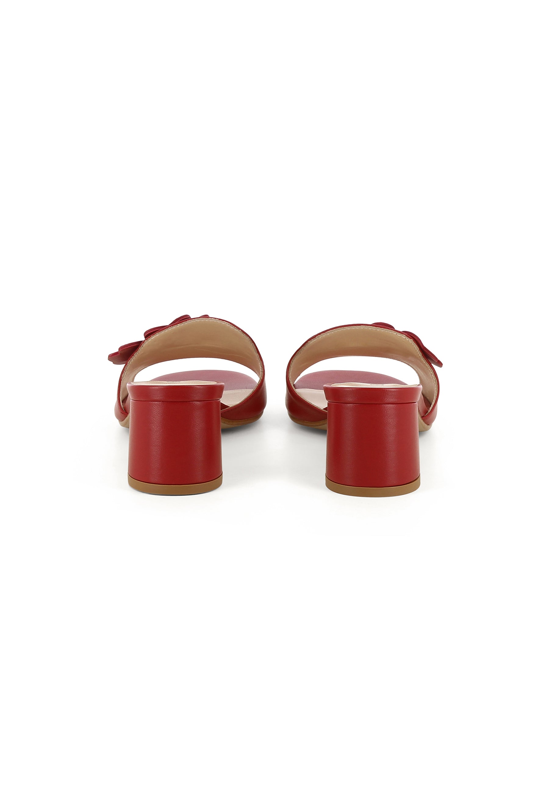 DORI Damen Pantolette - Glattleder Dunkelrot