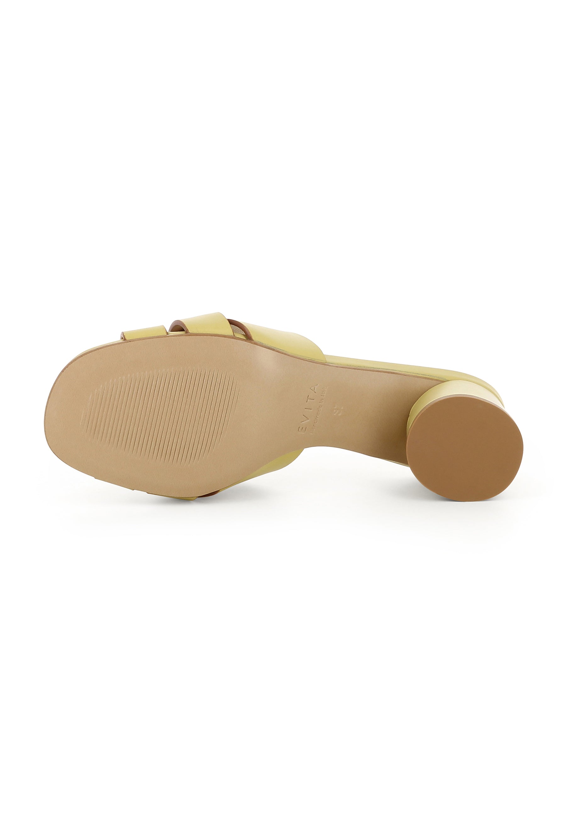 DORI Damen Pantolette - Glattleder Senf