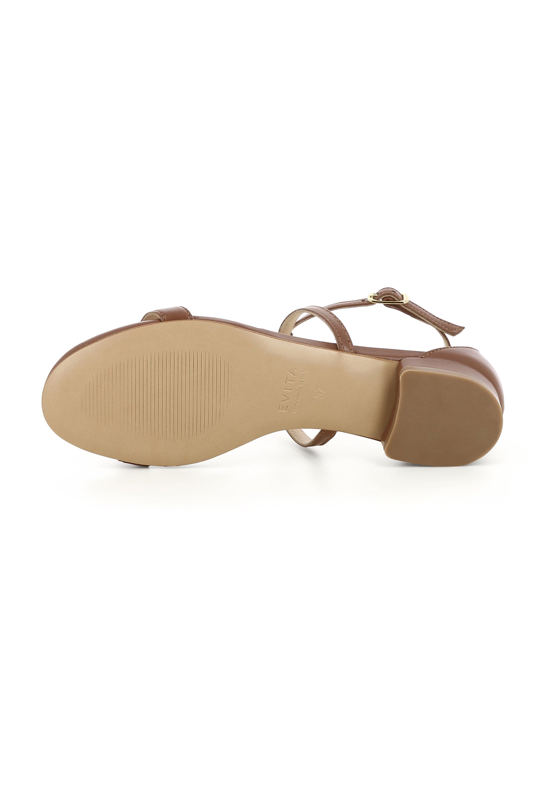 SALVINA Damen Sandale - Glattleder Braun