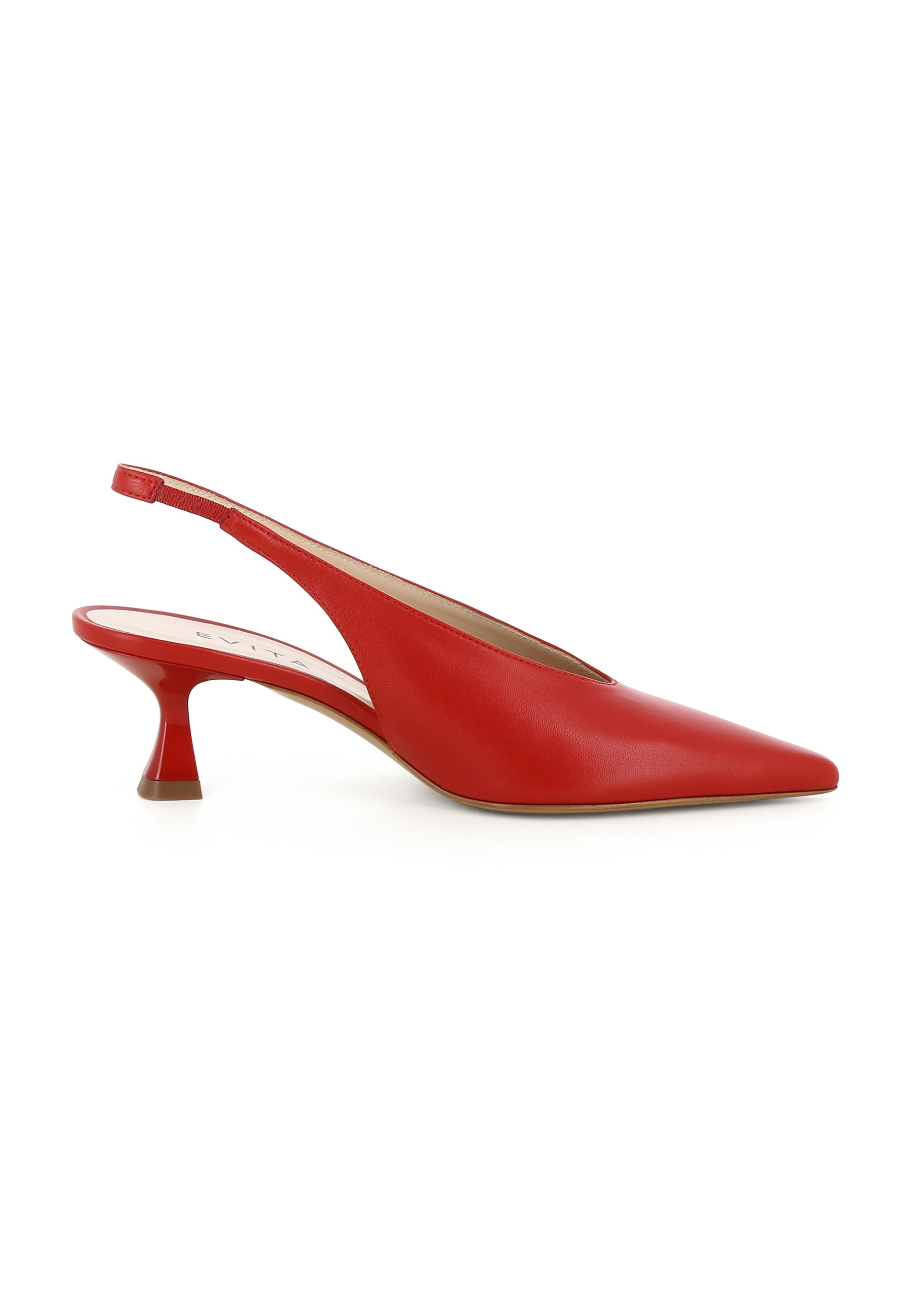 PERLA Damen Sling Pumps - Glattleder Rot