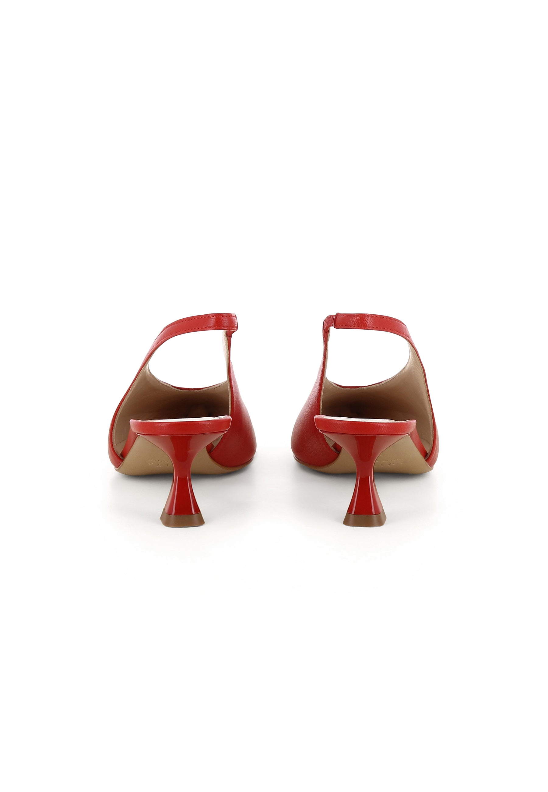 PERLA Damen Sling Pumps - Glattleder Rot