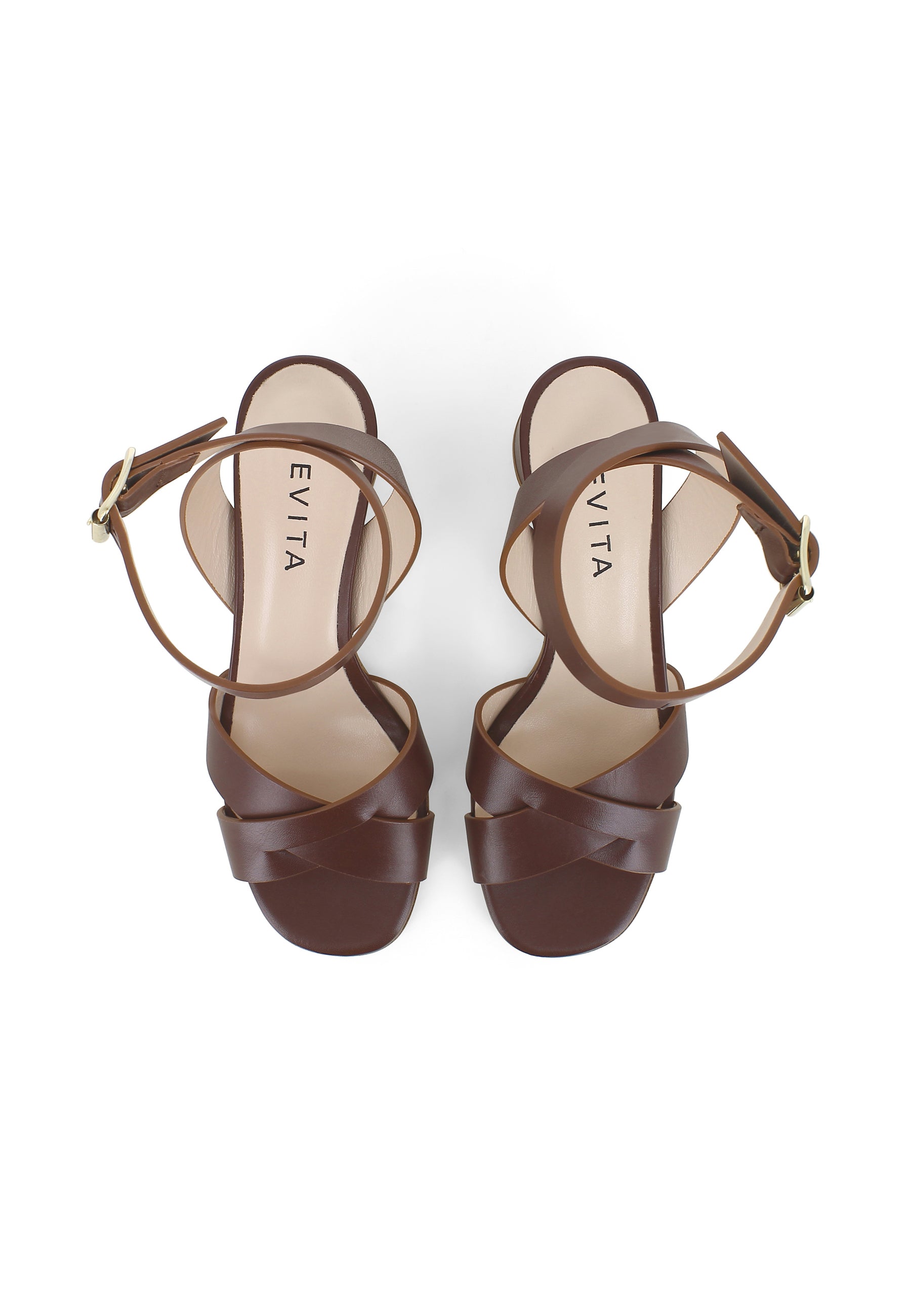 DORI Damen Sandalette - Glattleder Dunkelbraun