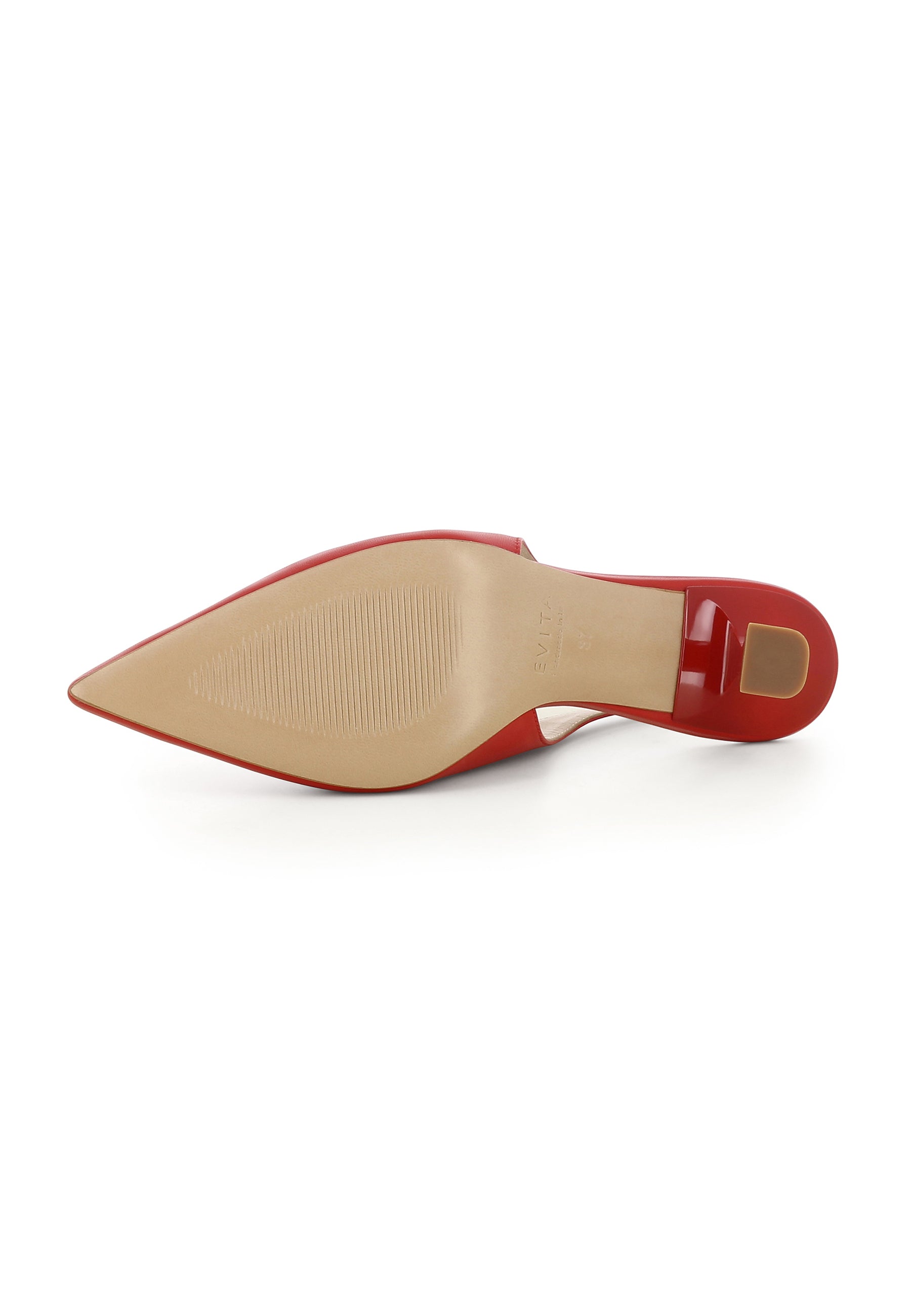 PERLA Damen Sling Pumps - Glattleder Rot