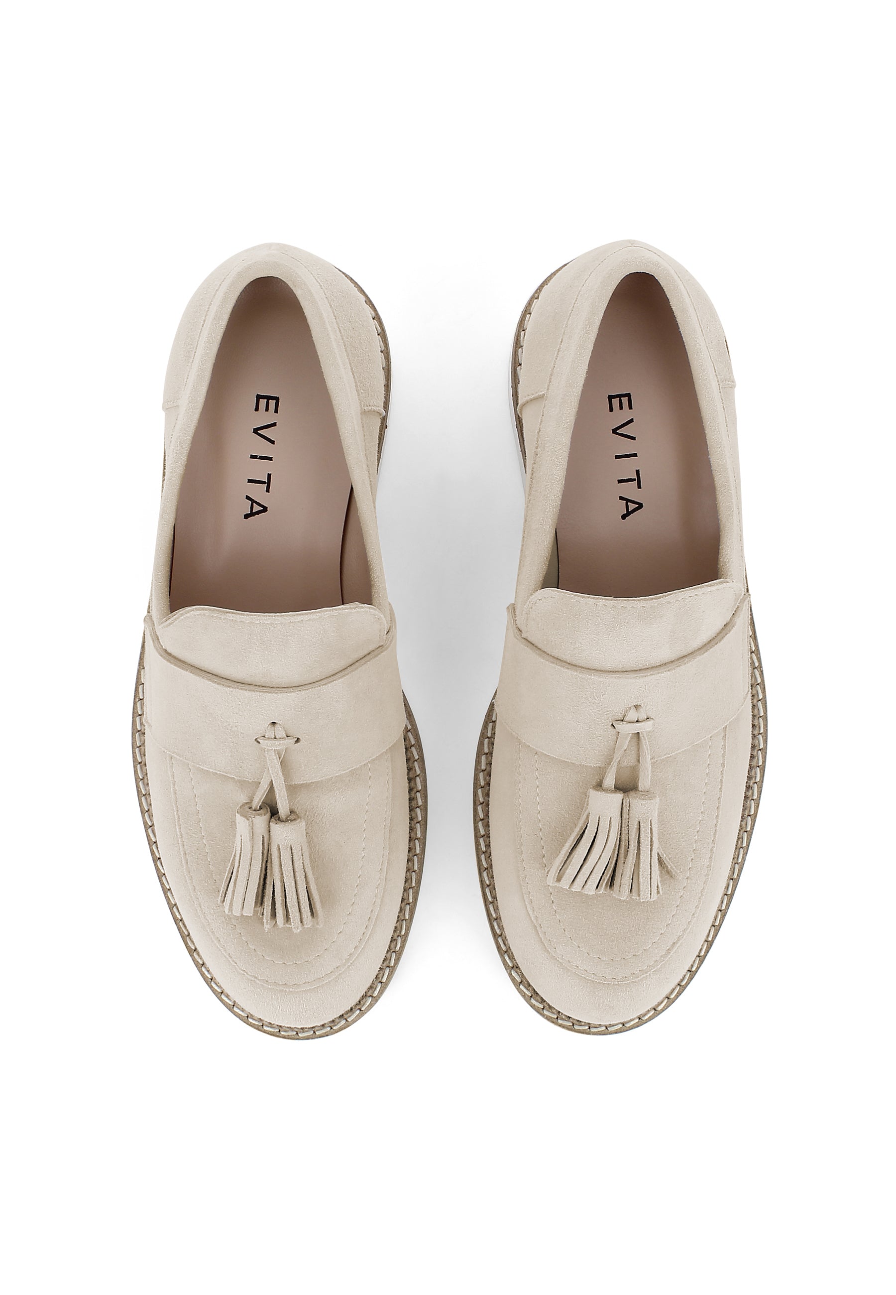 MARA Damen Slipper - Rauleder Beige