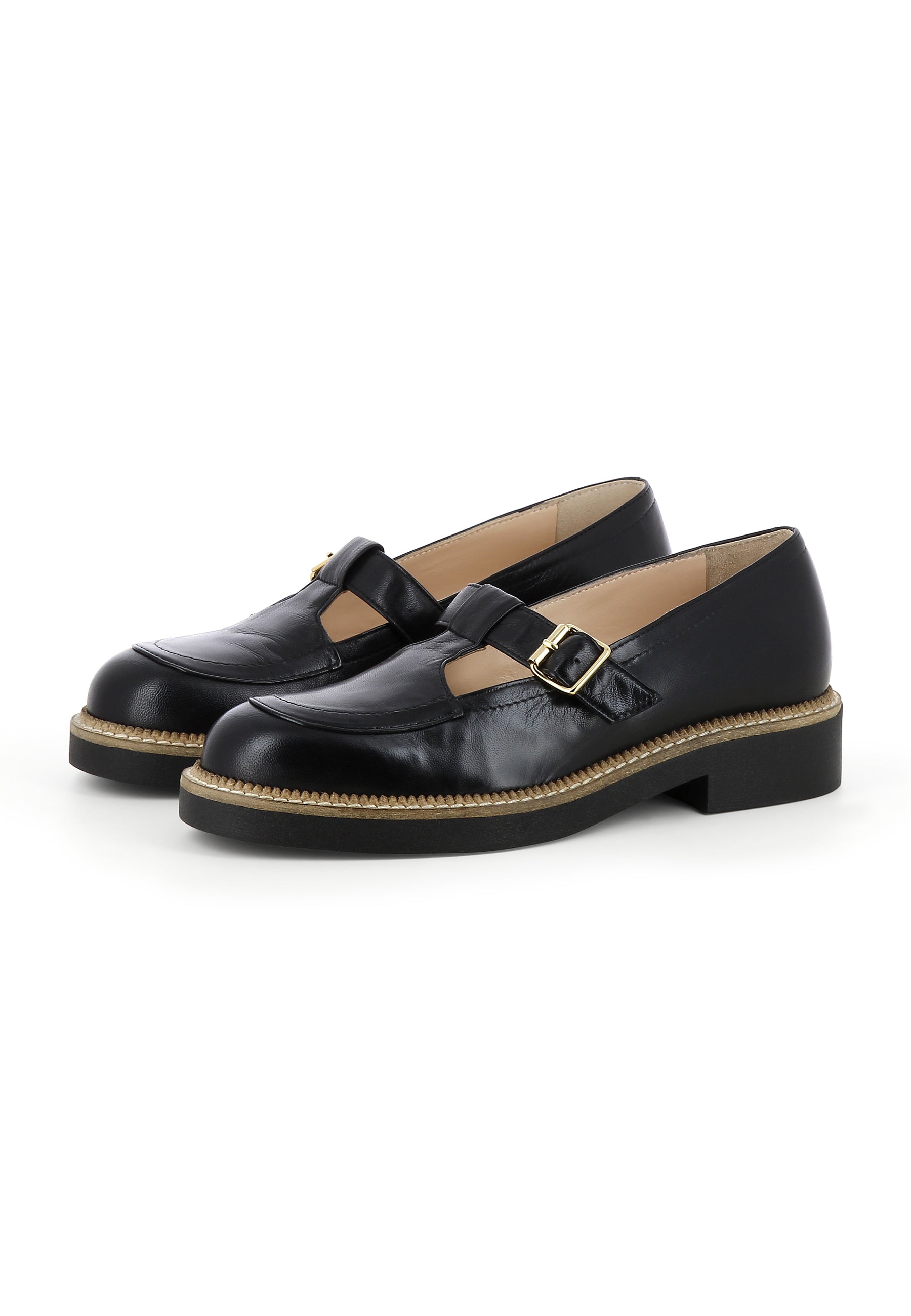 MARA Damen Slipper - Glanzleder Schwarz