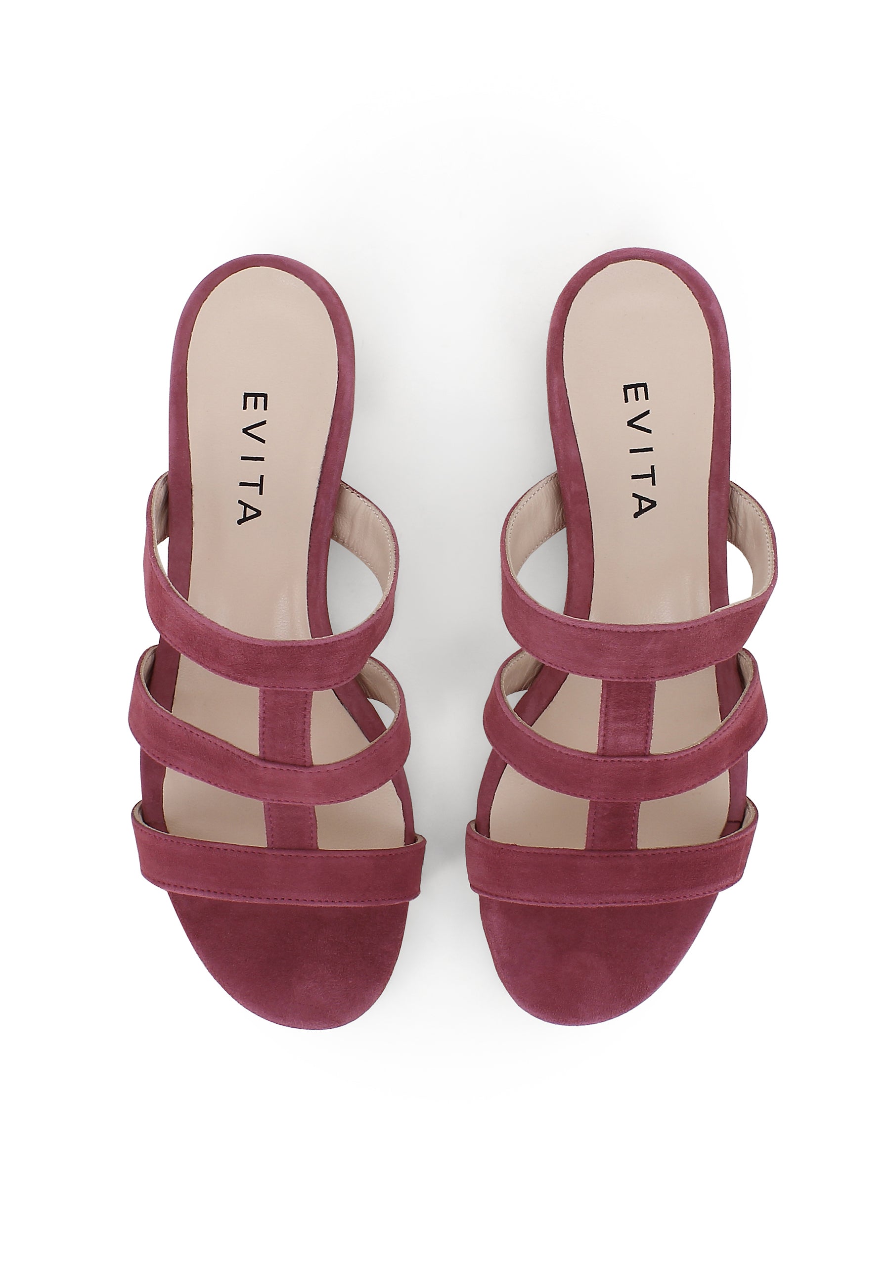 SALVINA Damen Pantolette - Velours Mauve