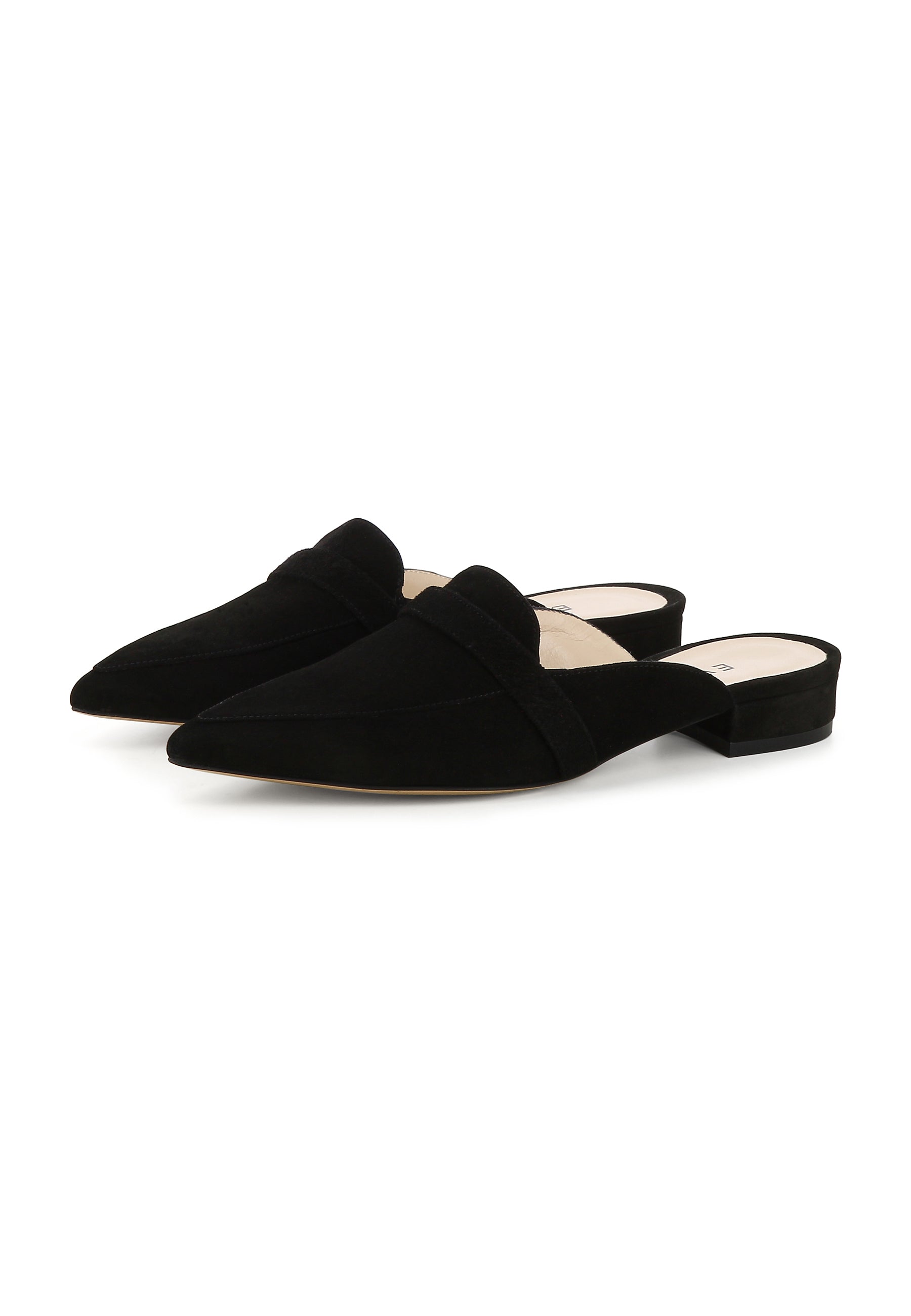 FRANCA Damen Pantolette - Velours Schwarz