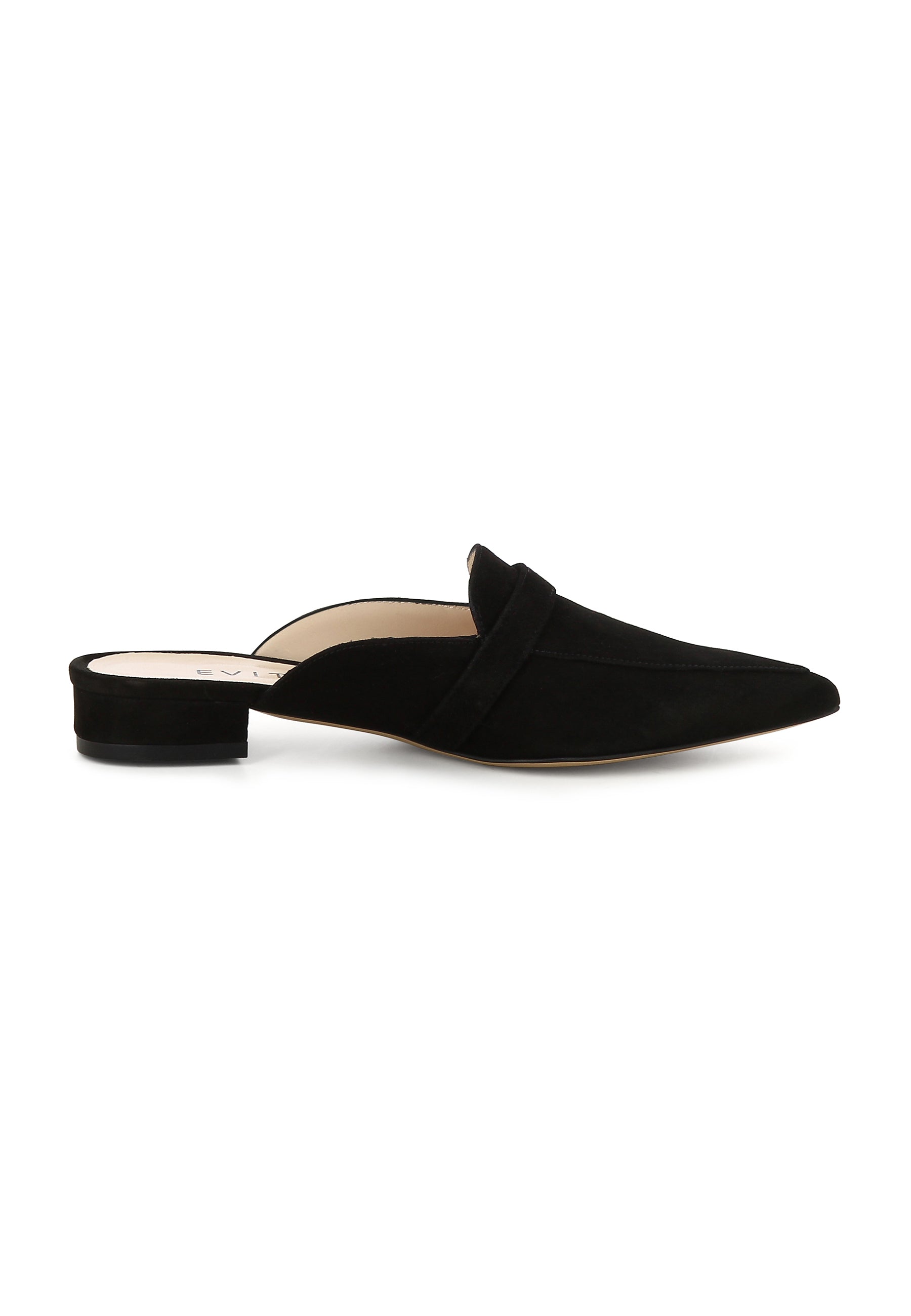 FRANCA Damen Pantolette - Velours Schwarz