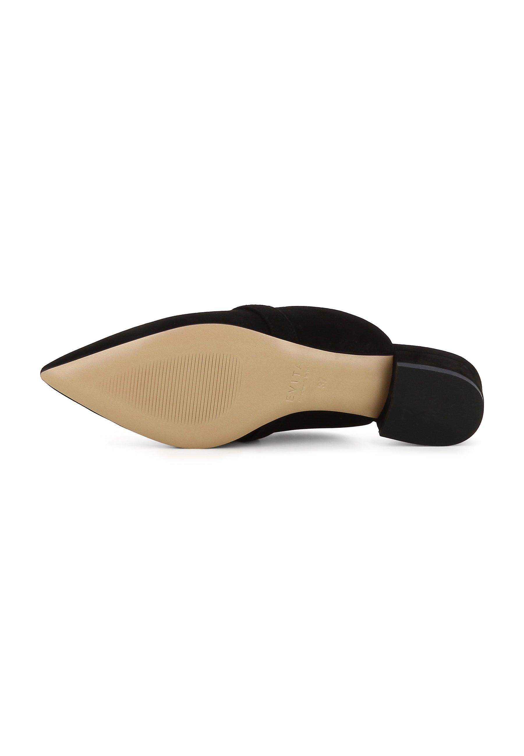 FRANCA Damen Pantolette - Velours Schwarz
