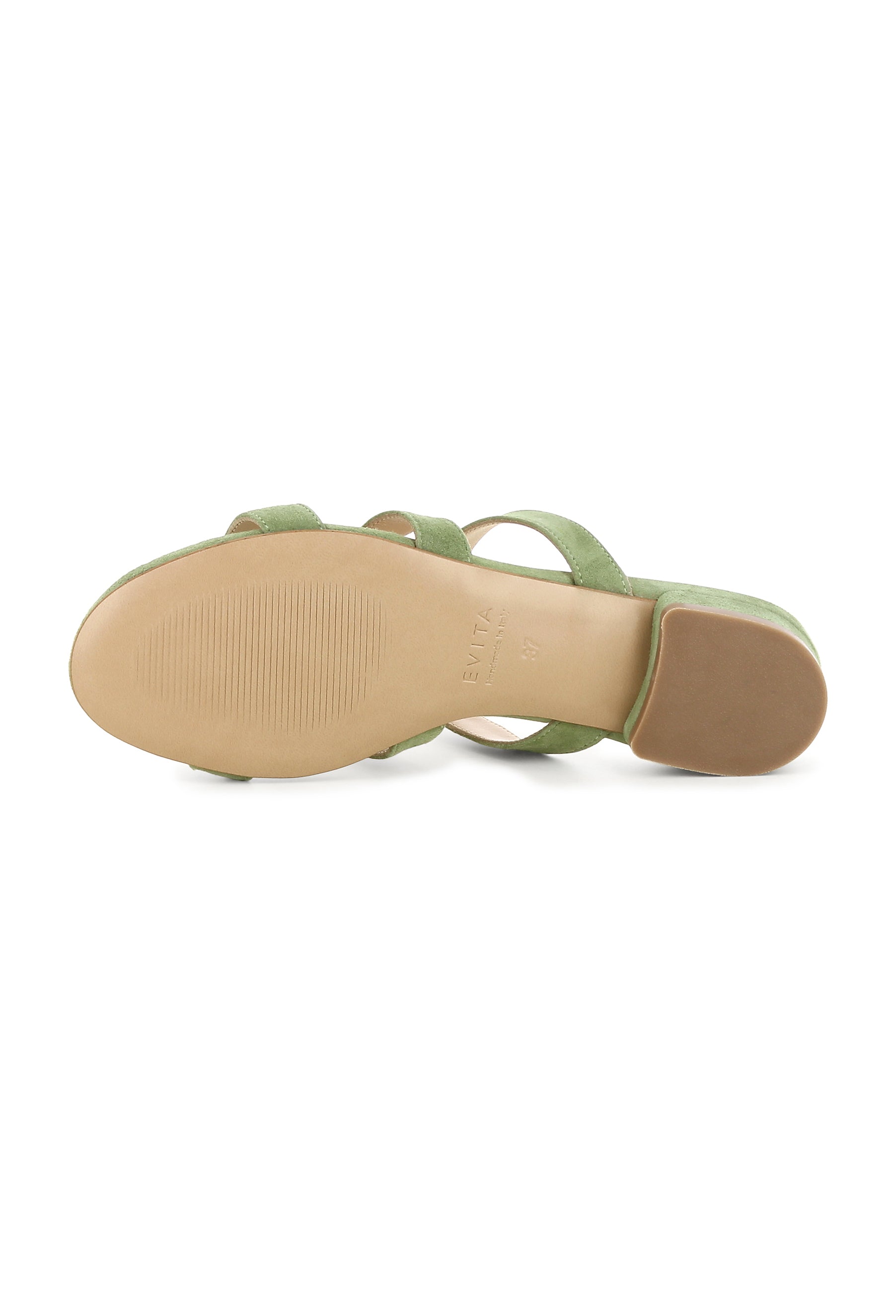 SALVINA Damen Pantolette - Velours Olive