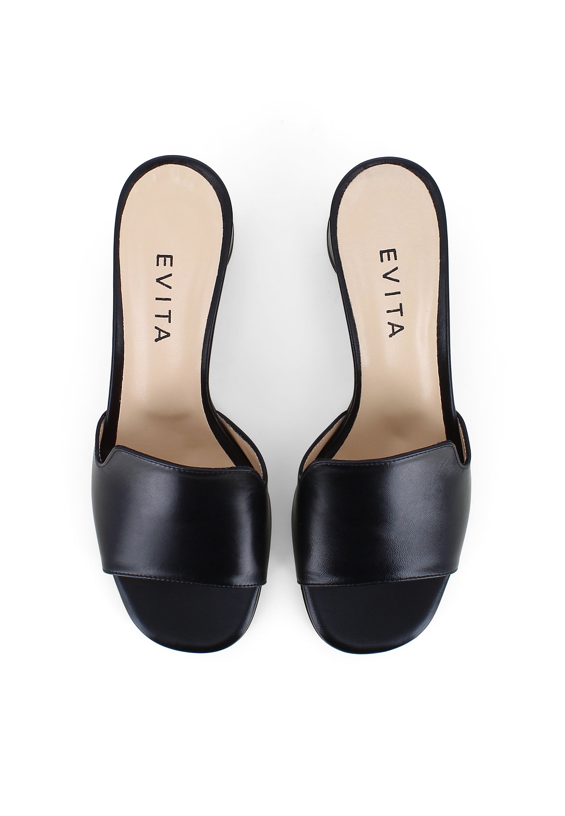 DORI Damen Pantolette - Glanzleder Schwarz