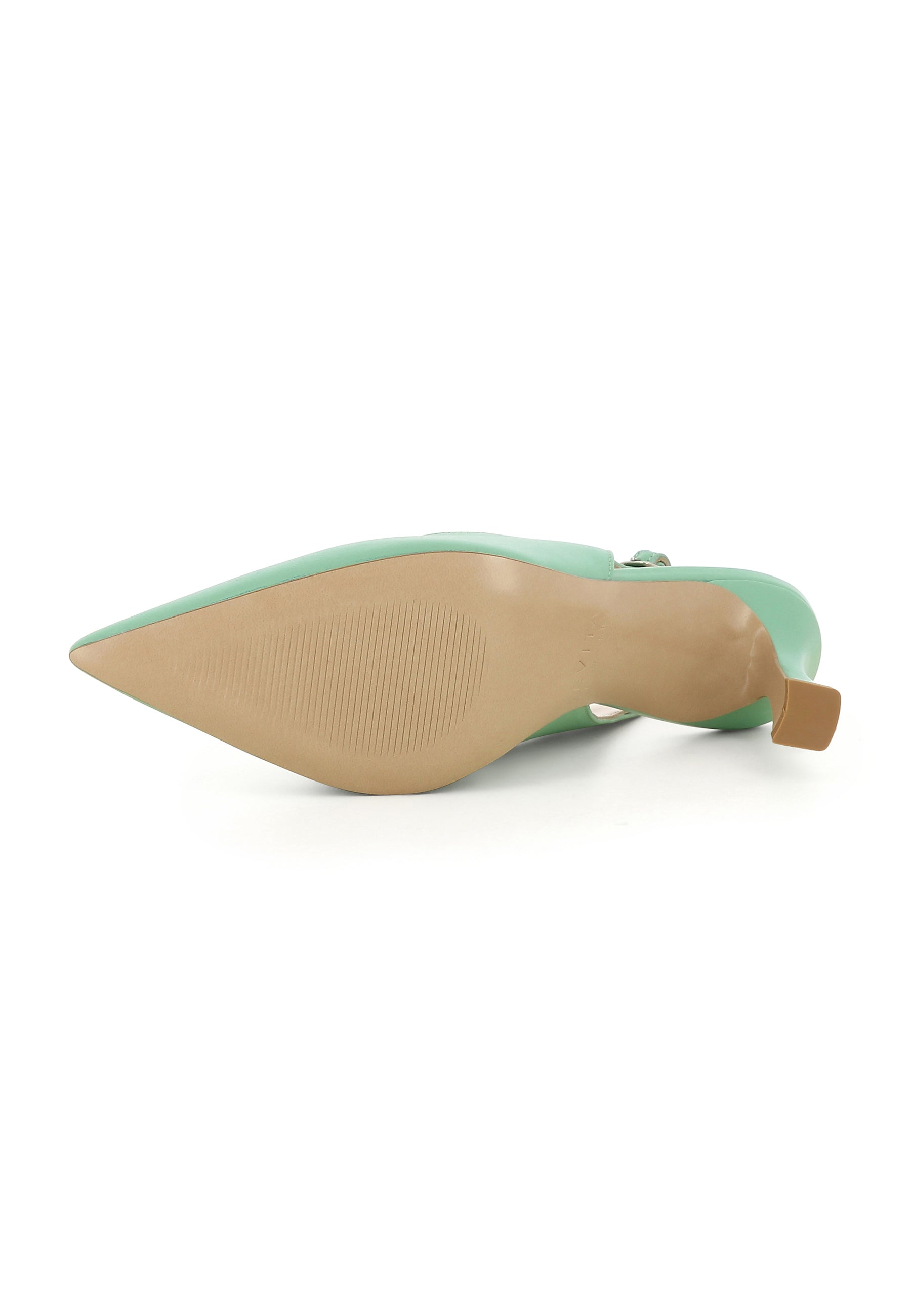 PENELOPE women's sling pumps - smooth leather mint green