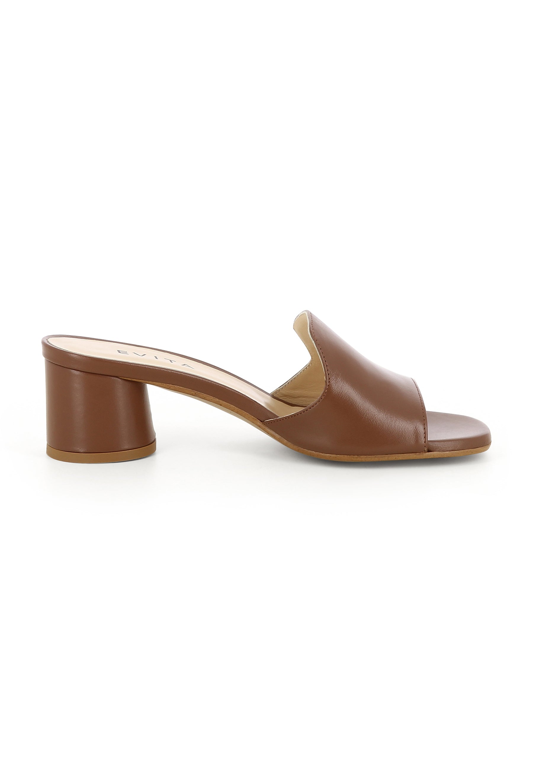 DORI Damen Pantolette - Glattleder Braun