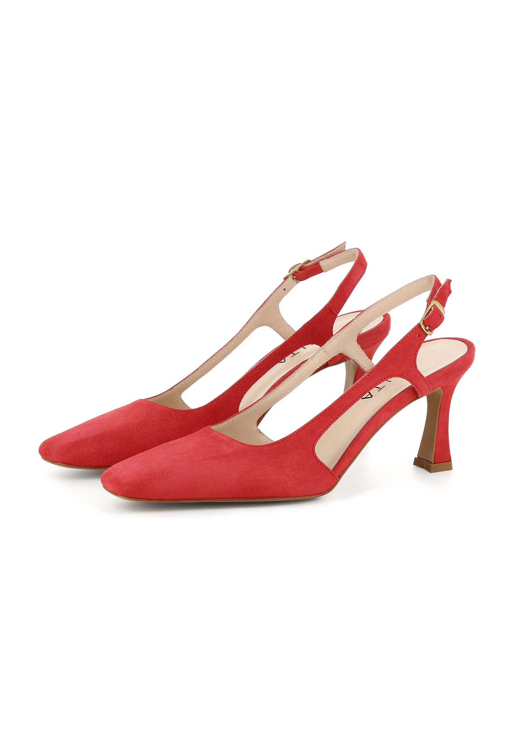 CARMELA Damen Sling Pumps - Velours Orange