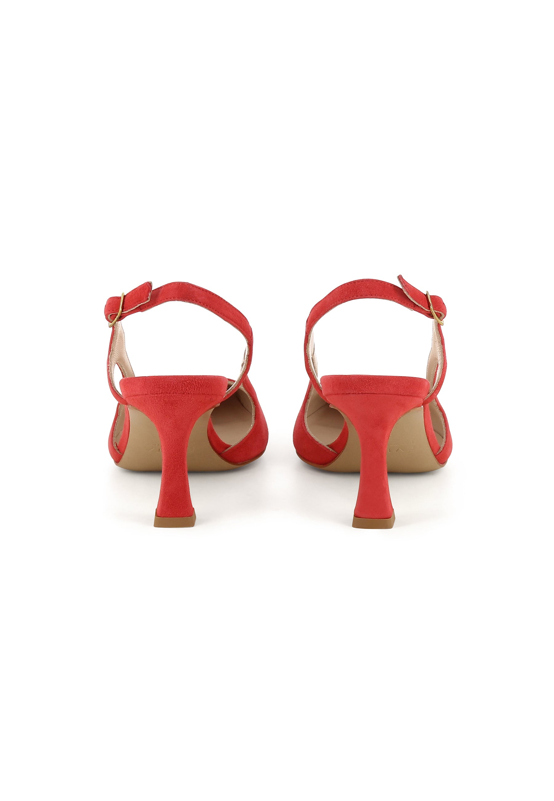 CARMELA Damen Sling Pumps - Velours Orange
