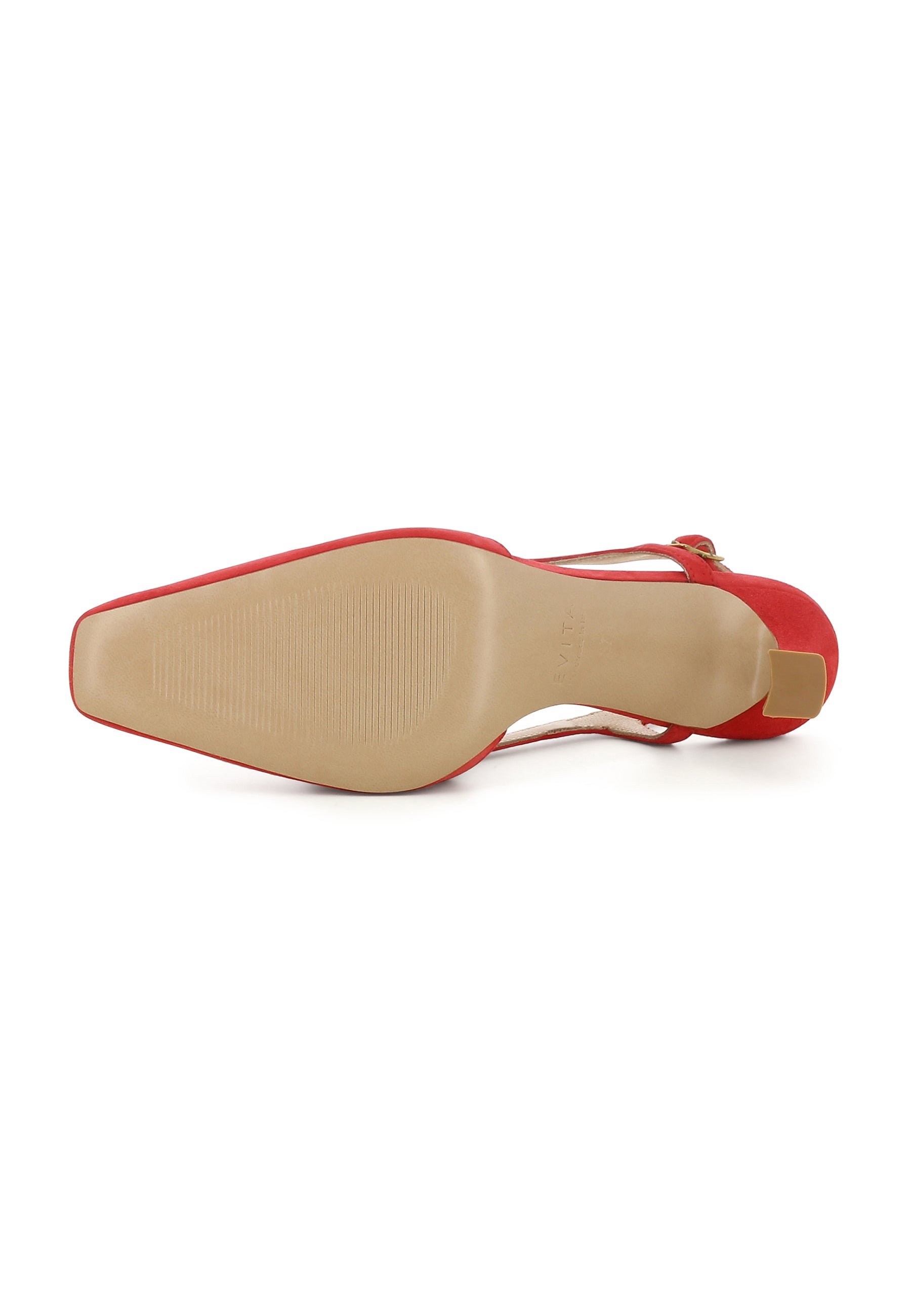 CARMELA Damen Sling Pumps - Velours Orange