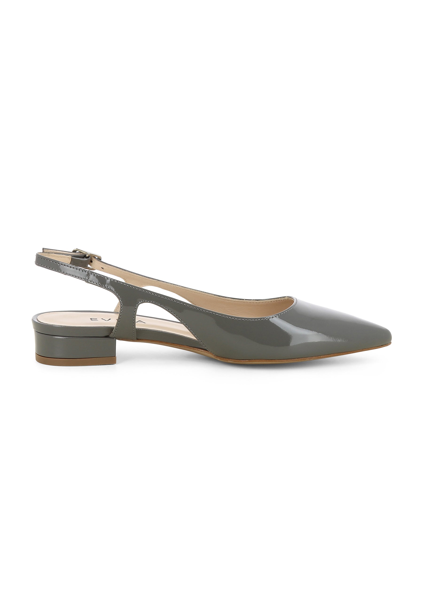 FRANCA women's sling pumps - patent leather gray