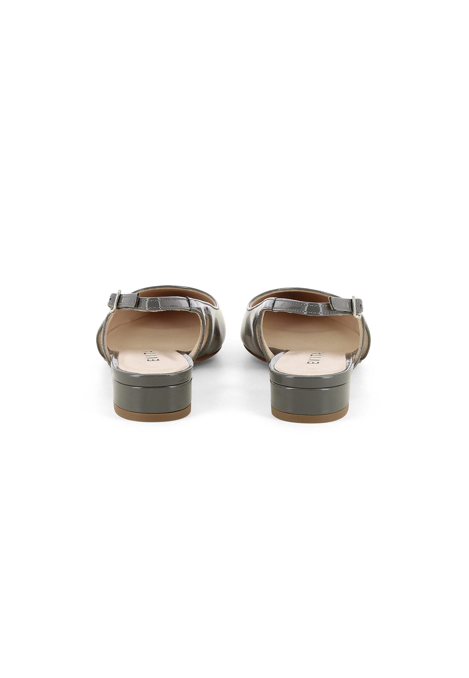 FRANCA women's sling pumps - patent leather gray