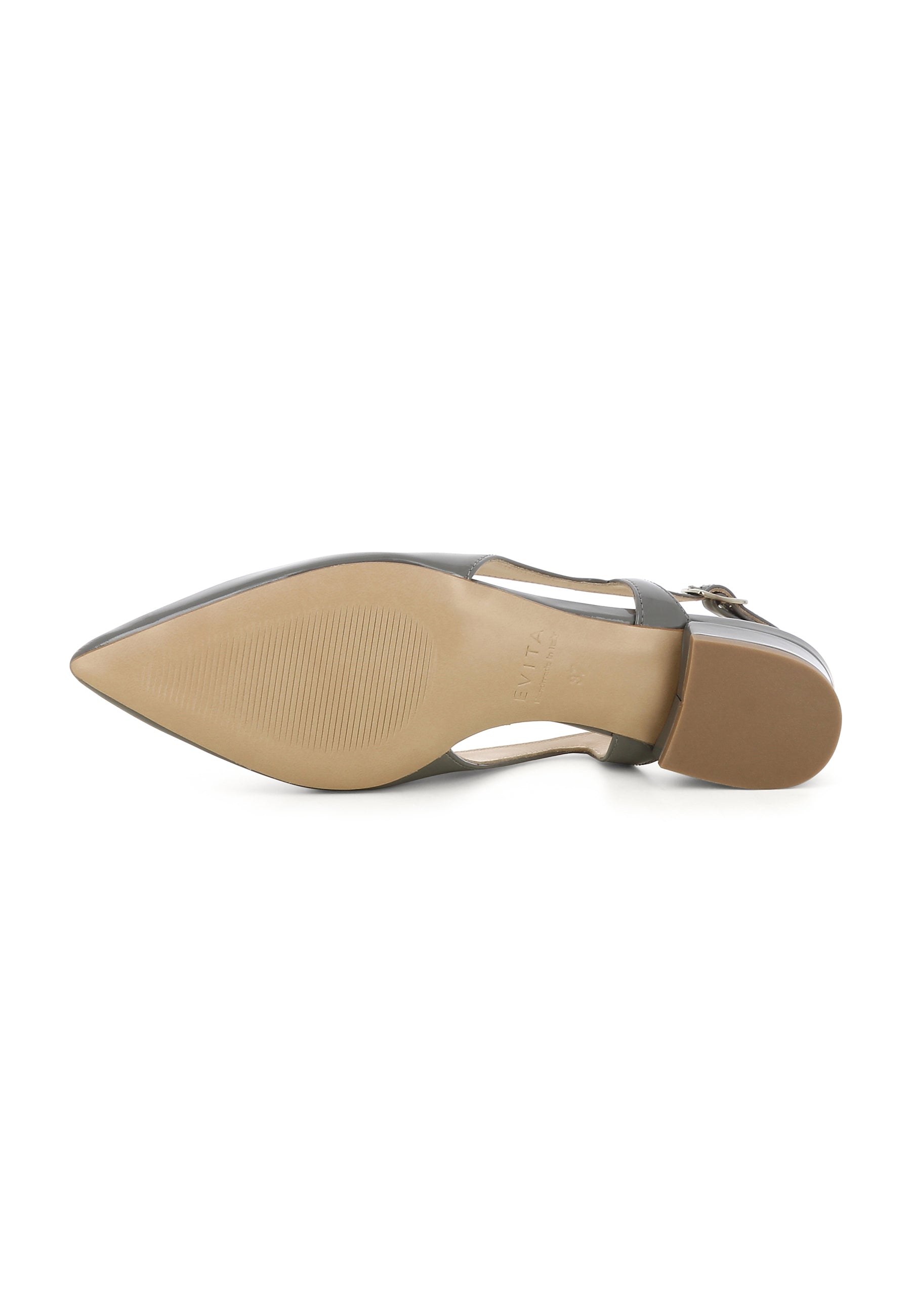 FRANCA women's sling pumps - patent leather gray