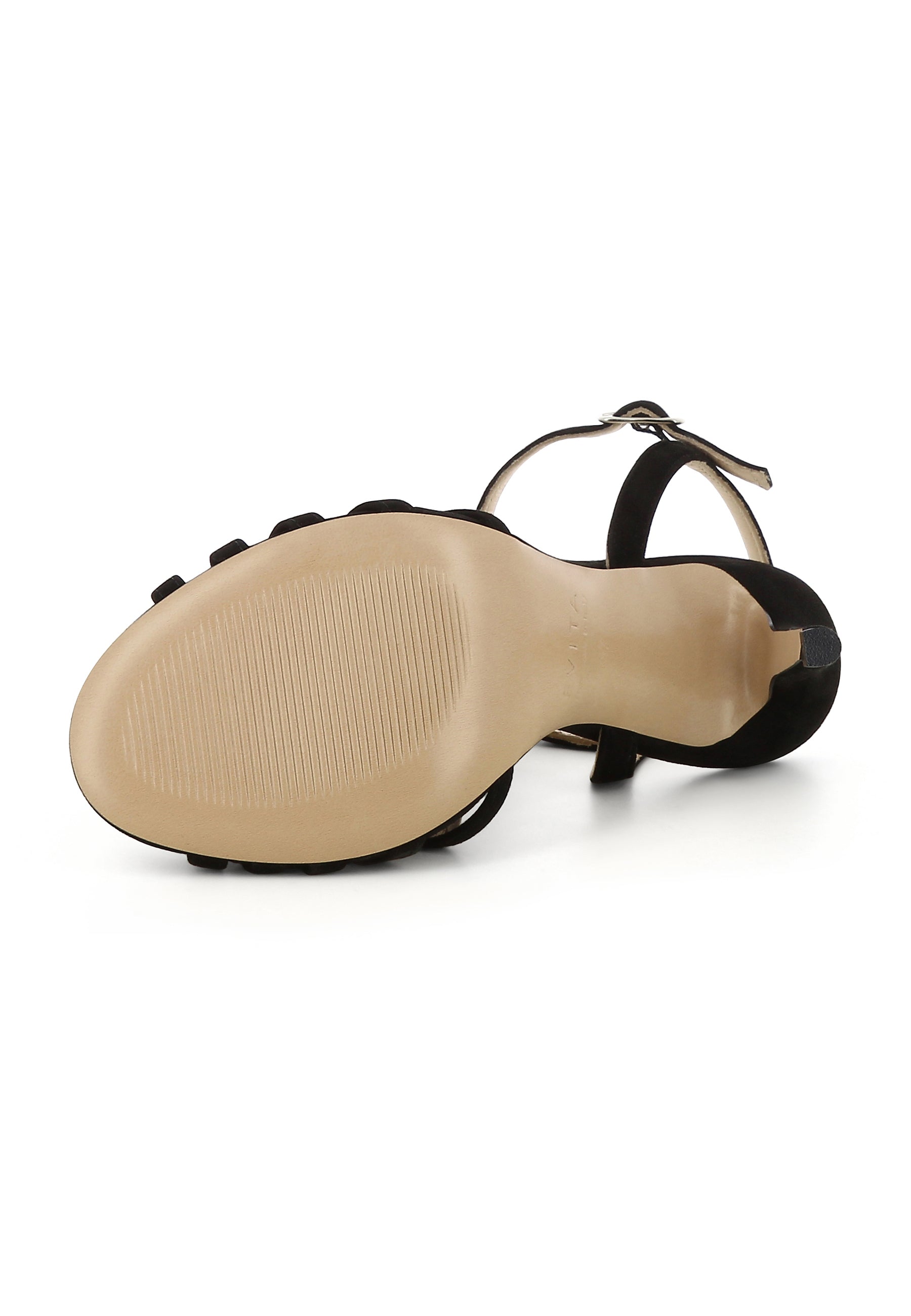 EVA Damen Sandalette - Rauleder Schwarz