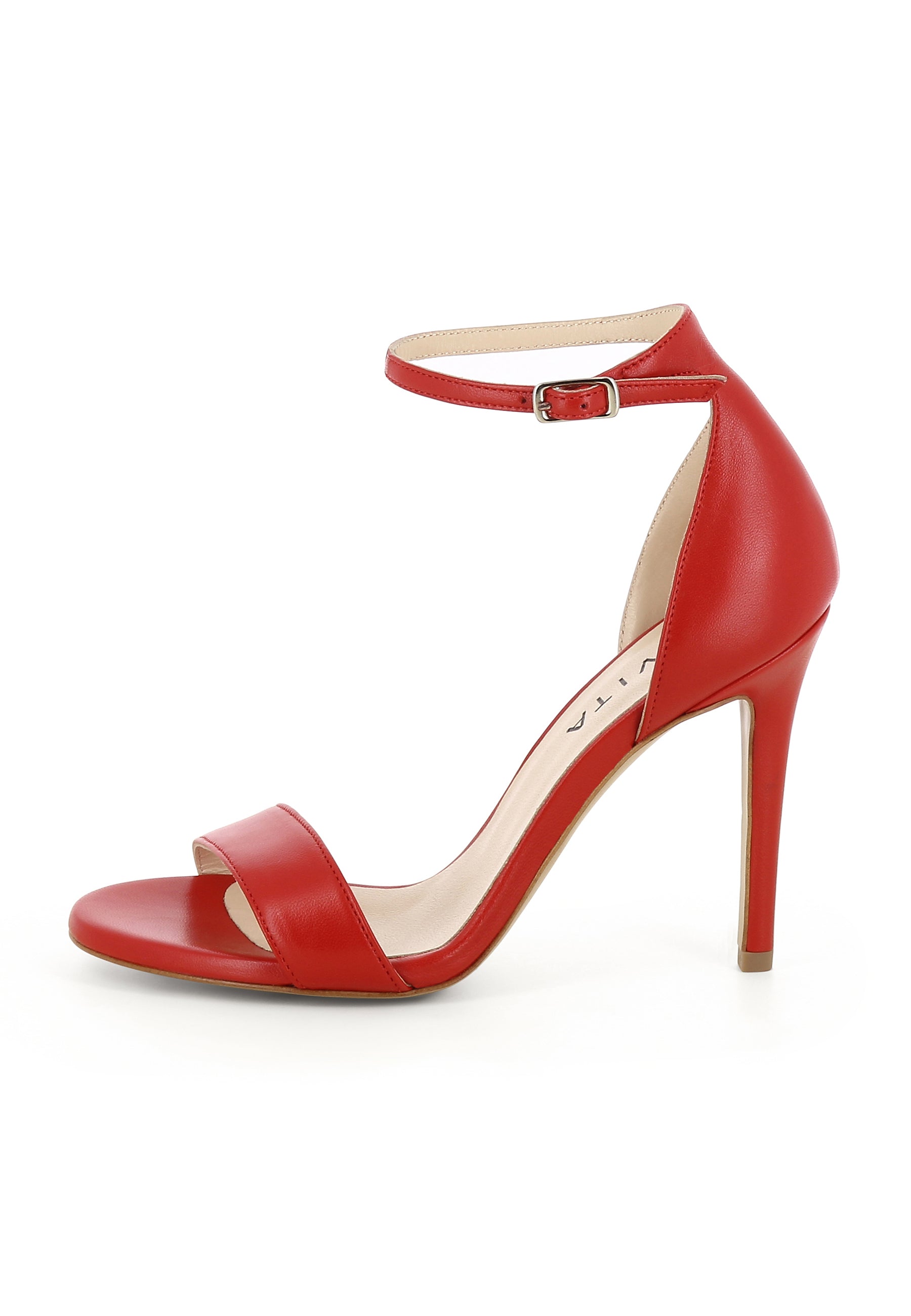 EVA women's sandals - smooth leather red