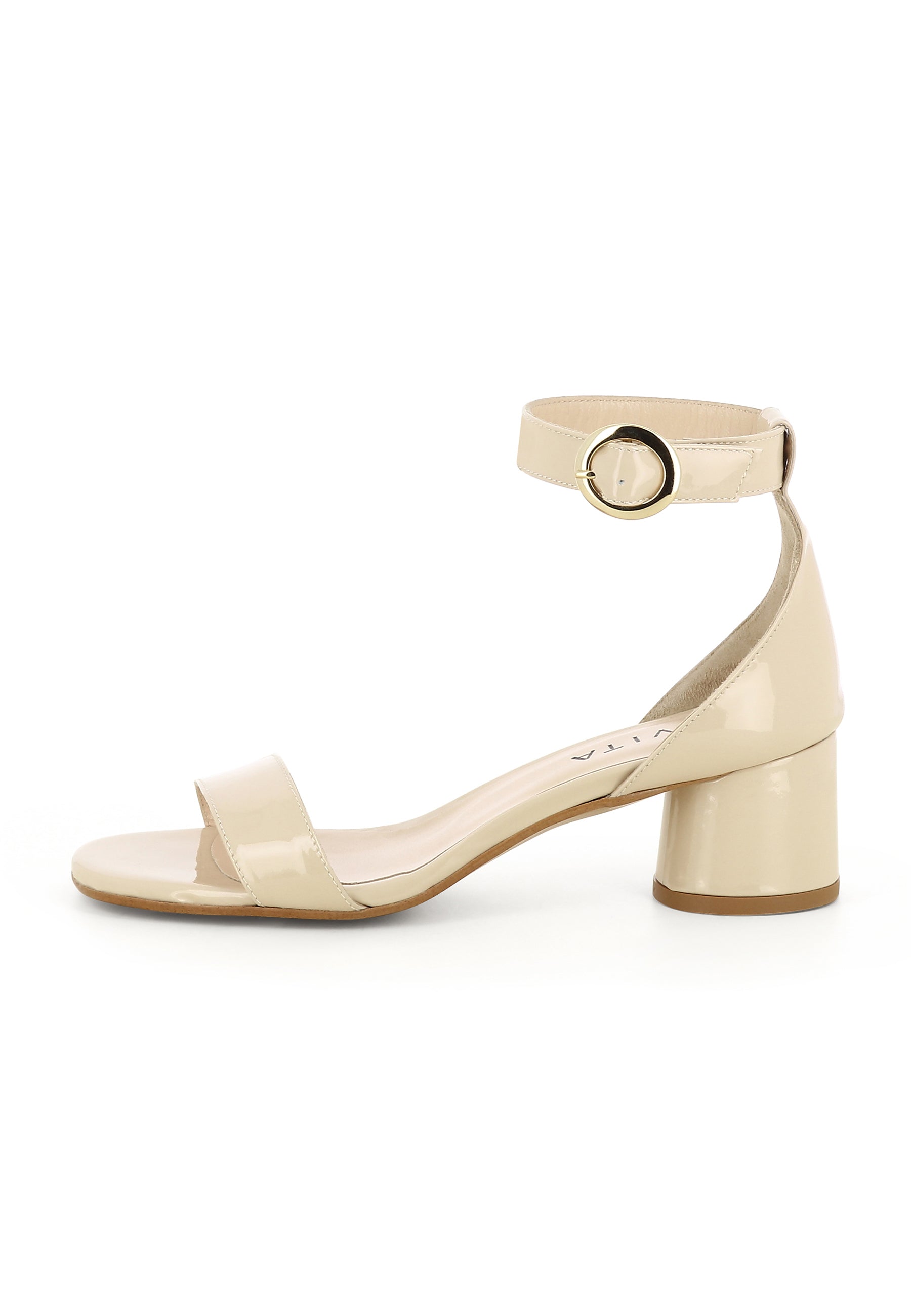 DORI Damen Sandalette - Lackleder Creme