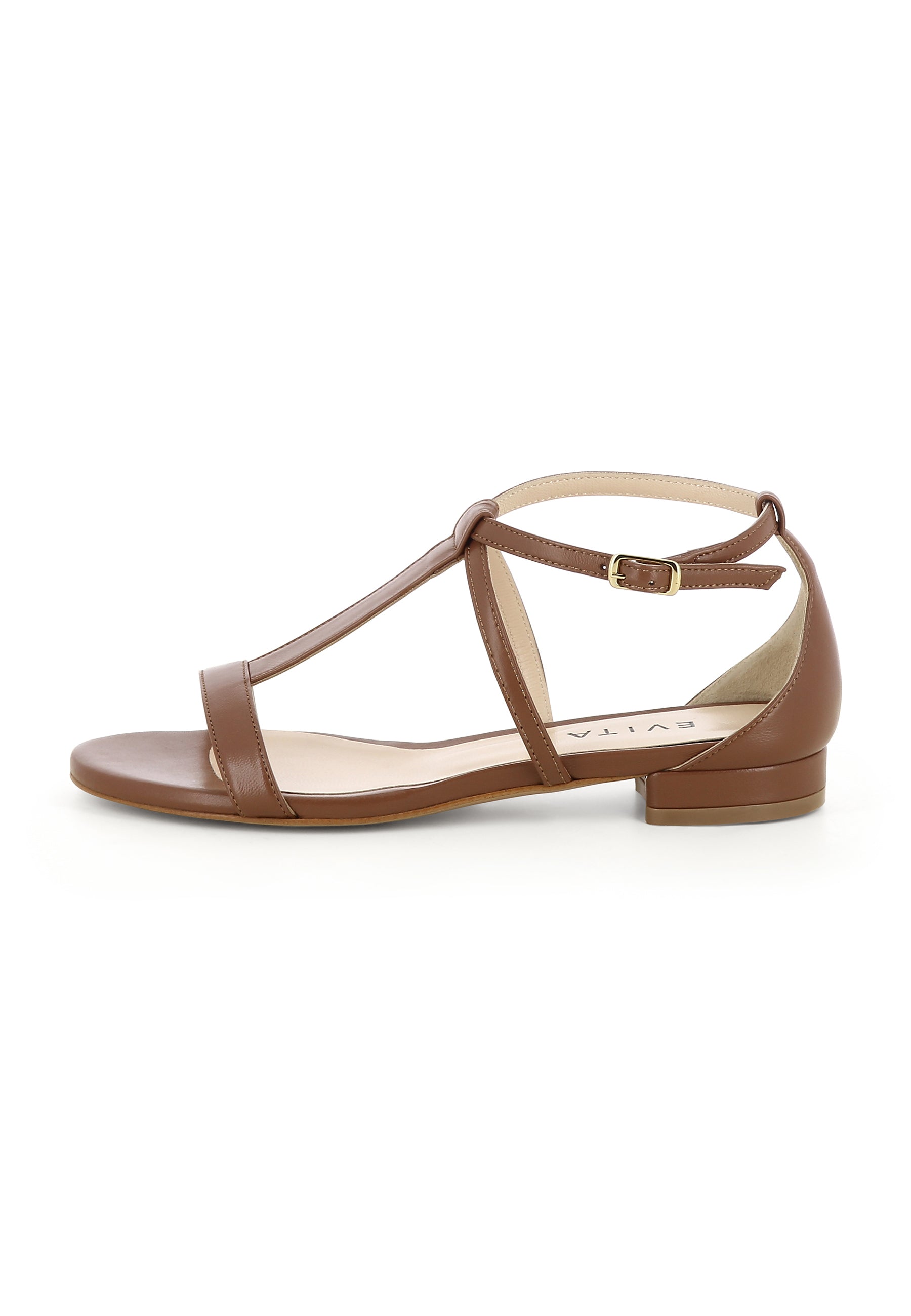 SALVINA Damen Sandale - Glattleder Braun