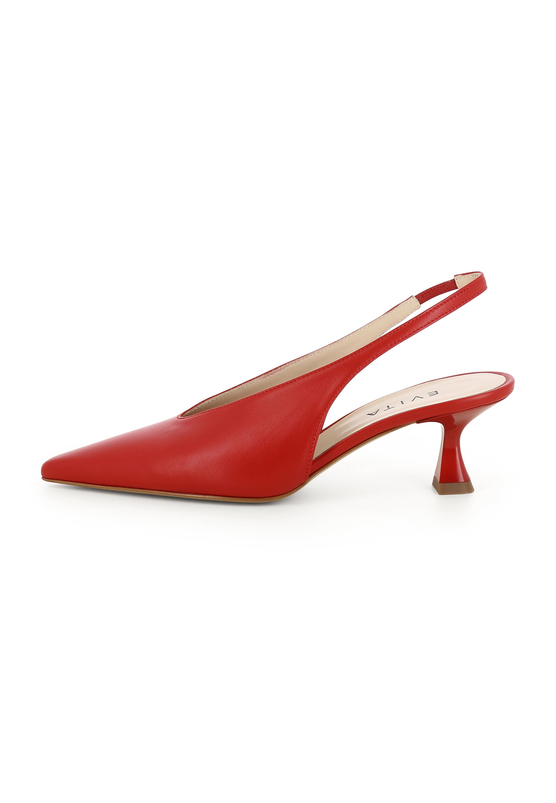 PERLA Damen Sling Pumps - Glattleder Rot