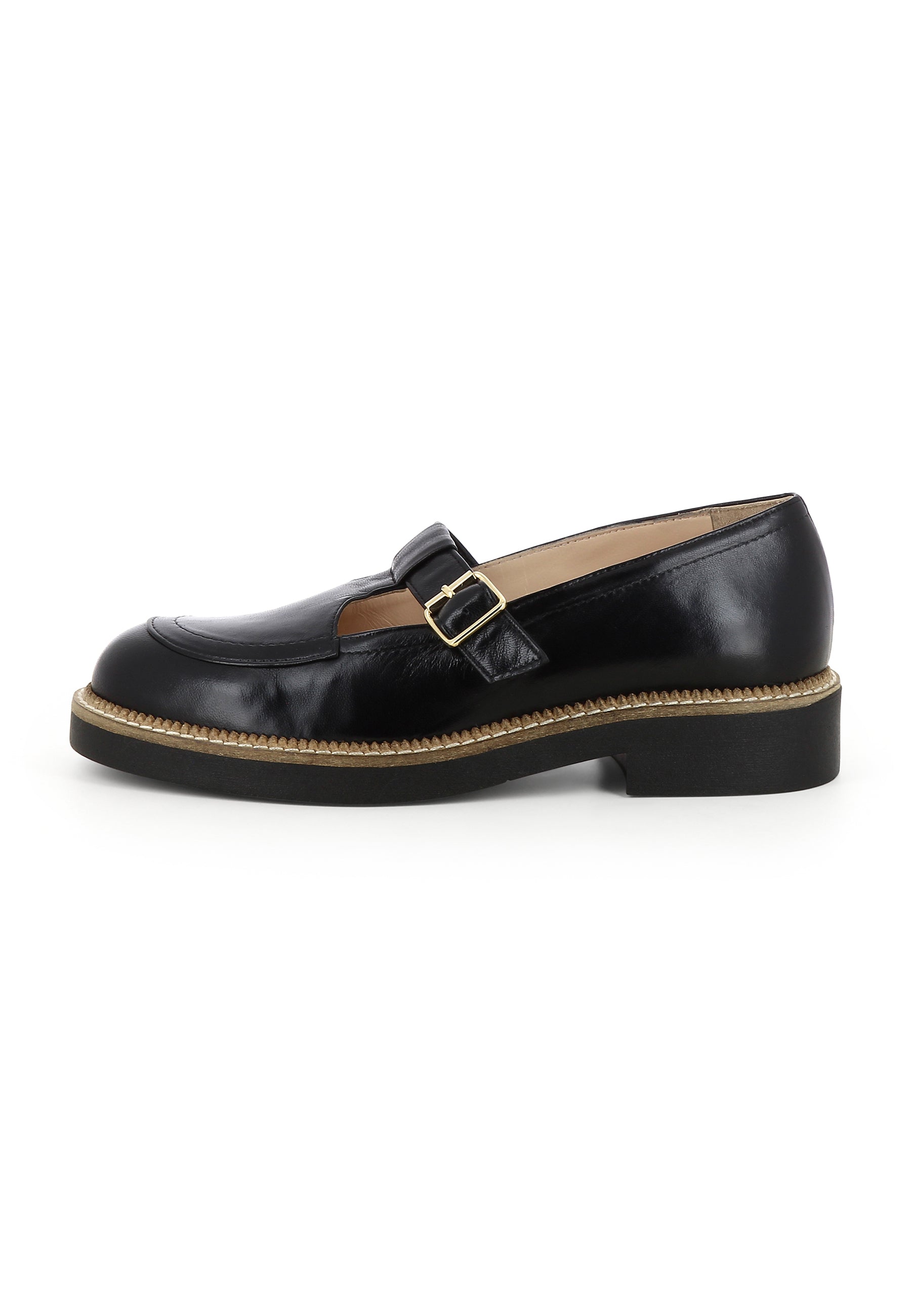 MARA Damen Slipper - Glanzleder Schwarz