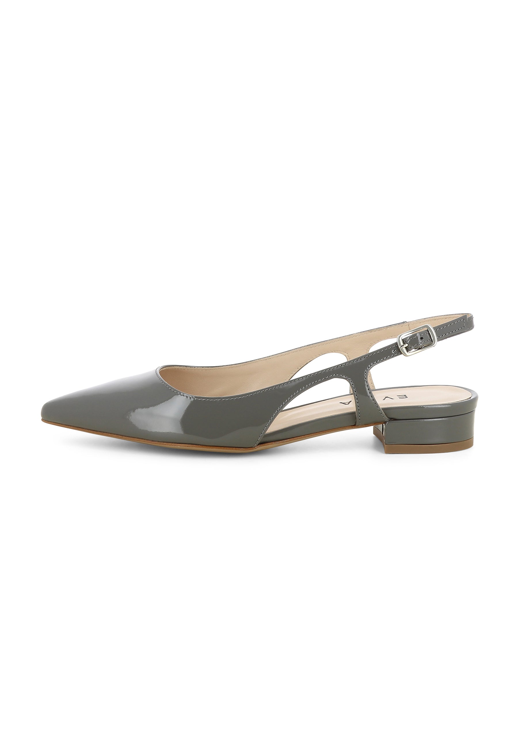 FRANCA women's sling pumps - patent leather gray