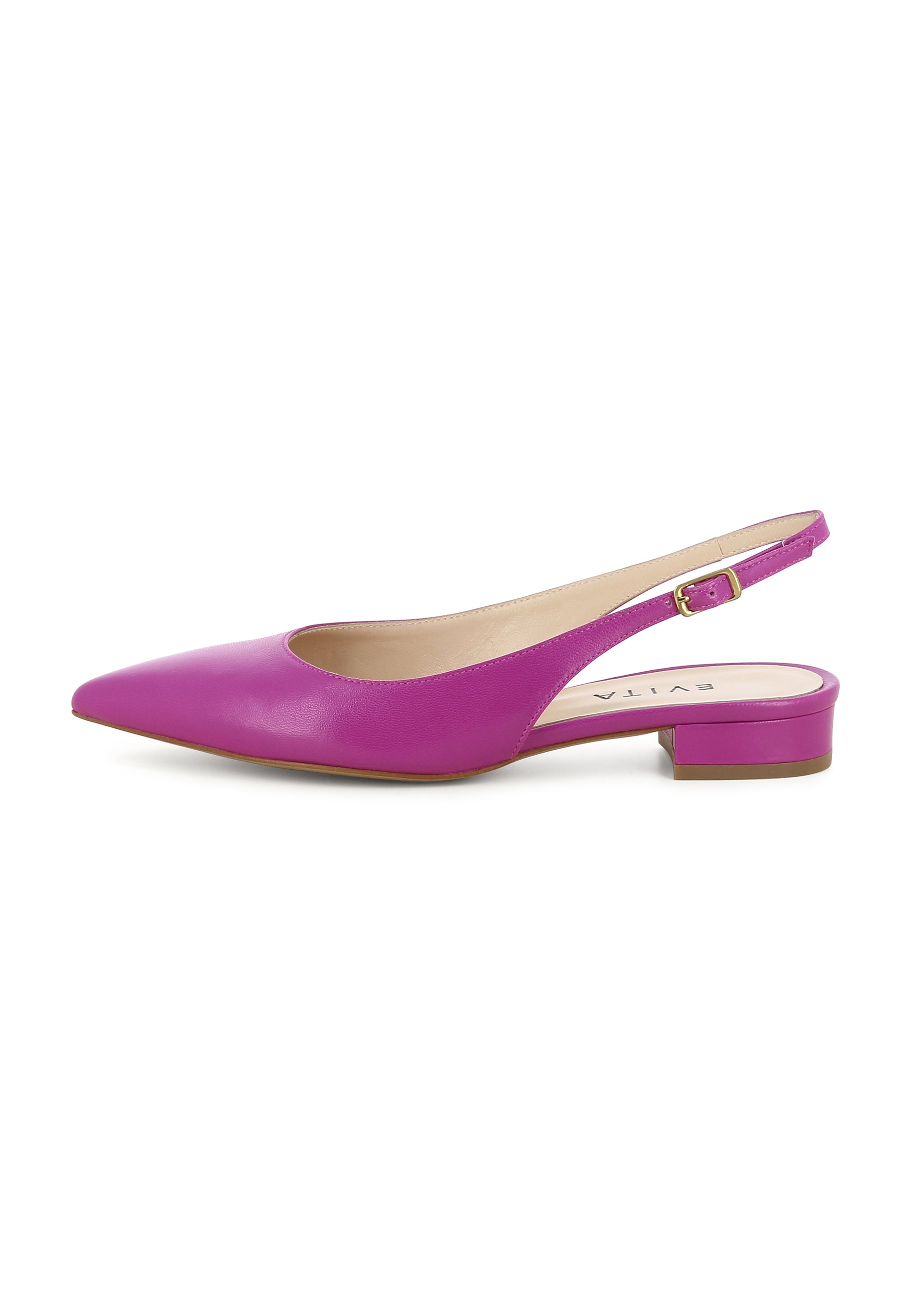 FRANCA women's sling pumps - smooth leather pink