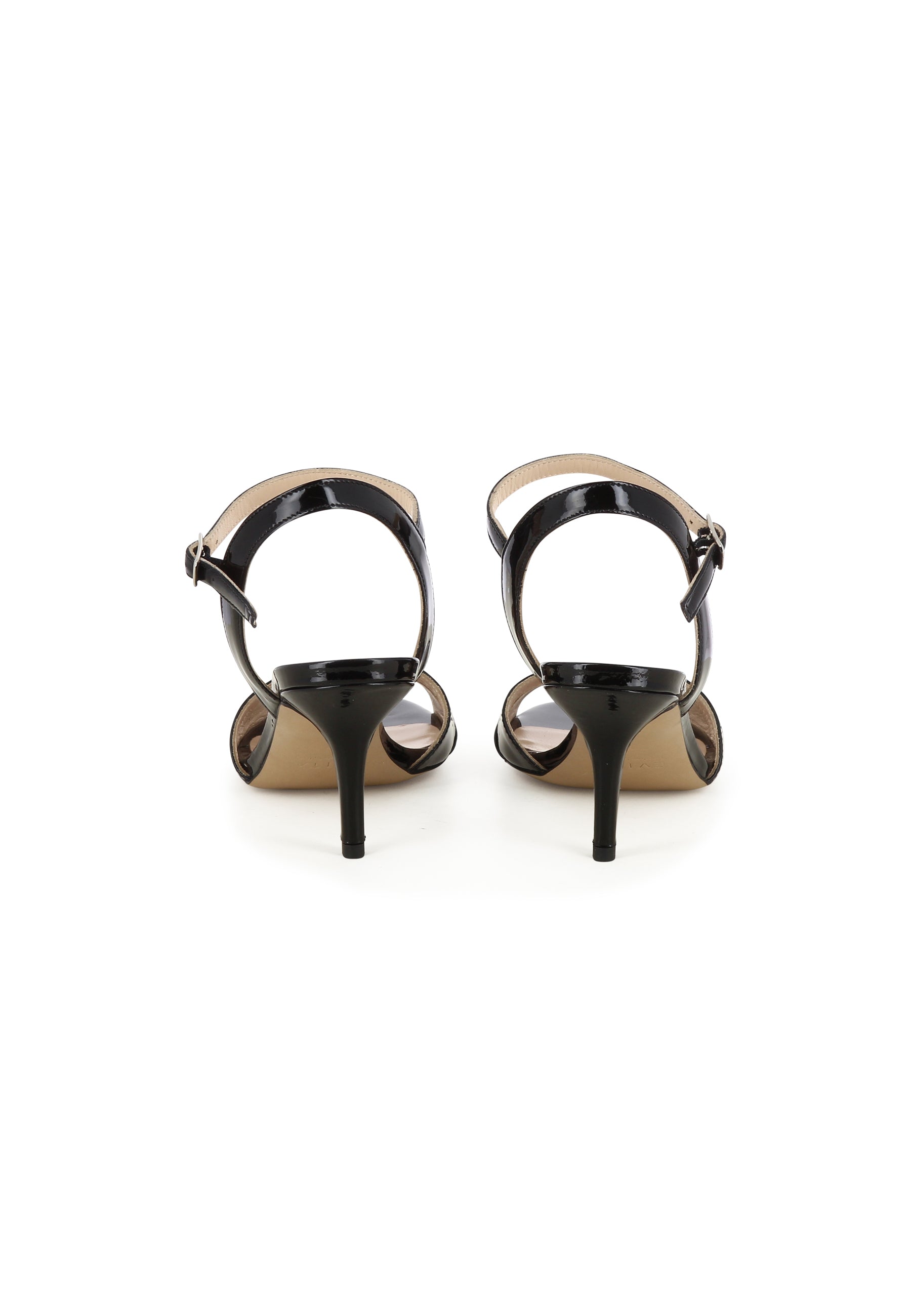 VERONICA women's sandals - black patent leather