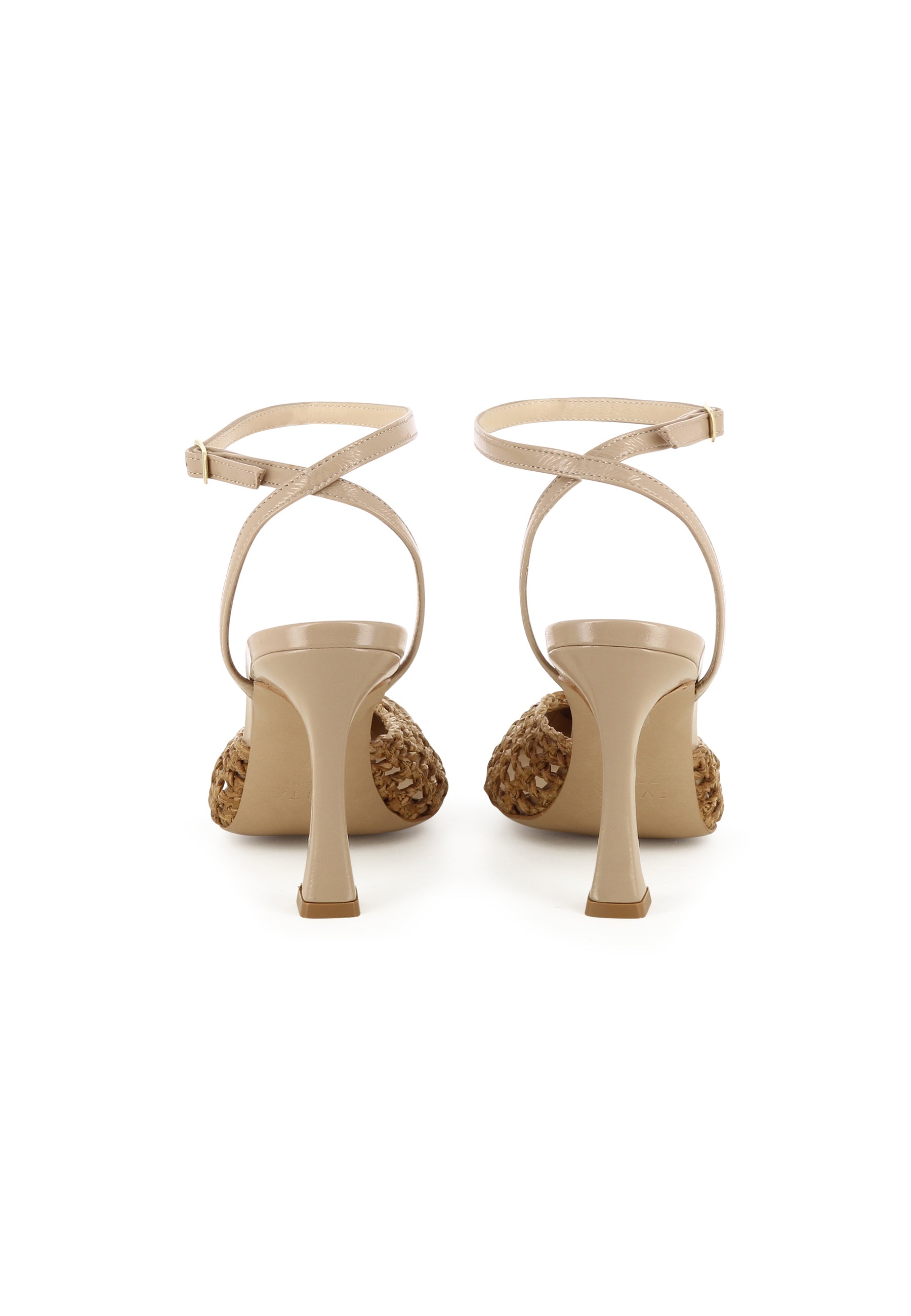 PIA Damen Pumps Halboffen - Raffia Cognac