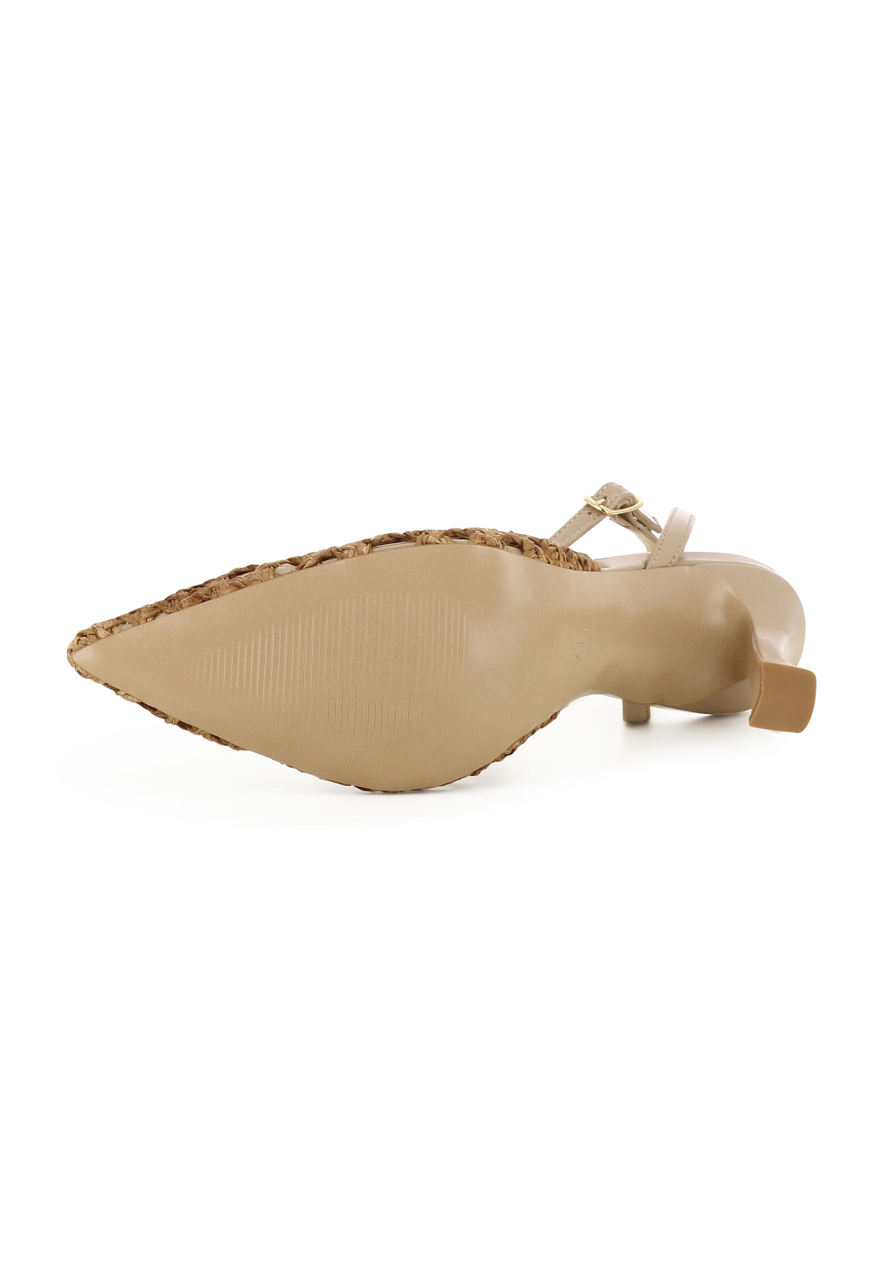 PIA Damen Pumps Halboffen - Raffia Cognac