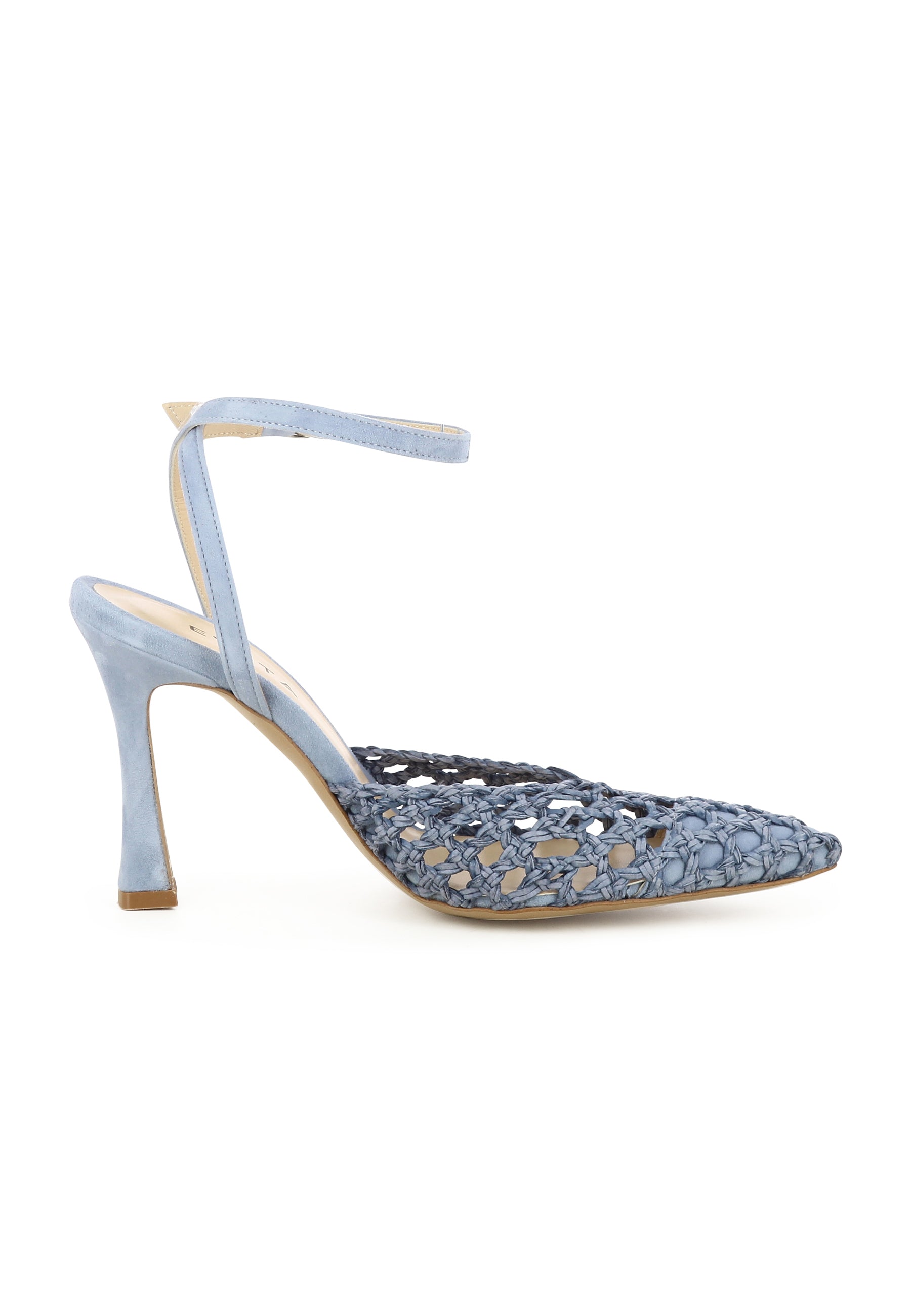 PIA Damen Pumps Halboffen - Raffia Blau