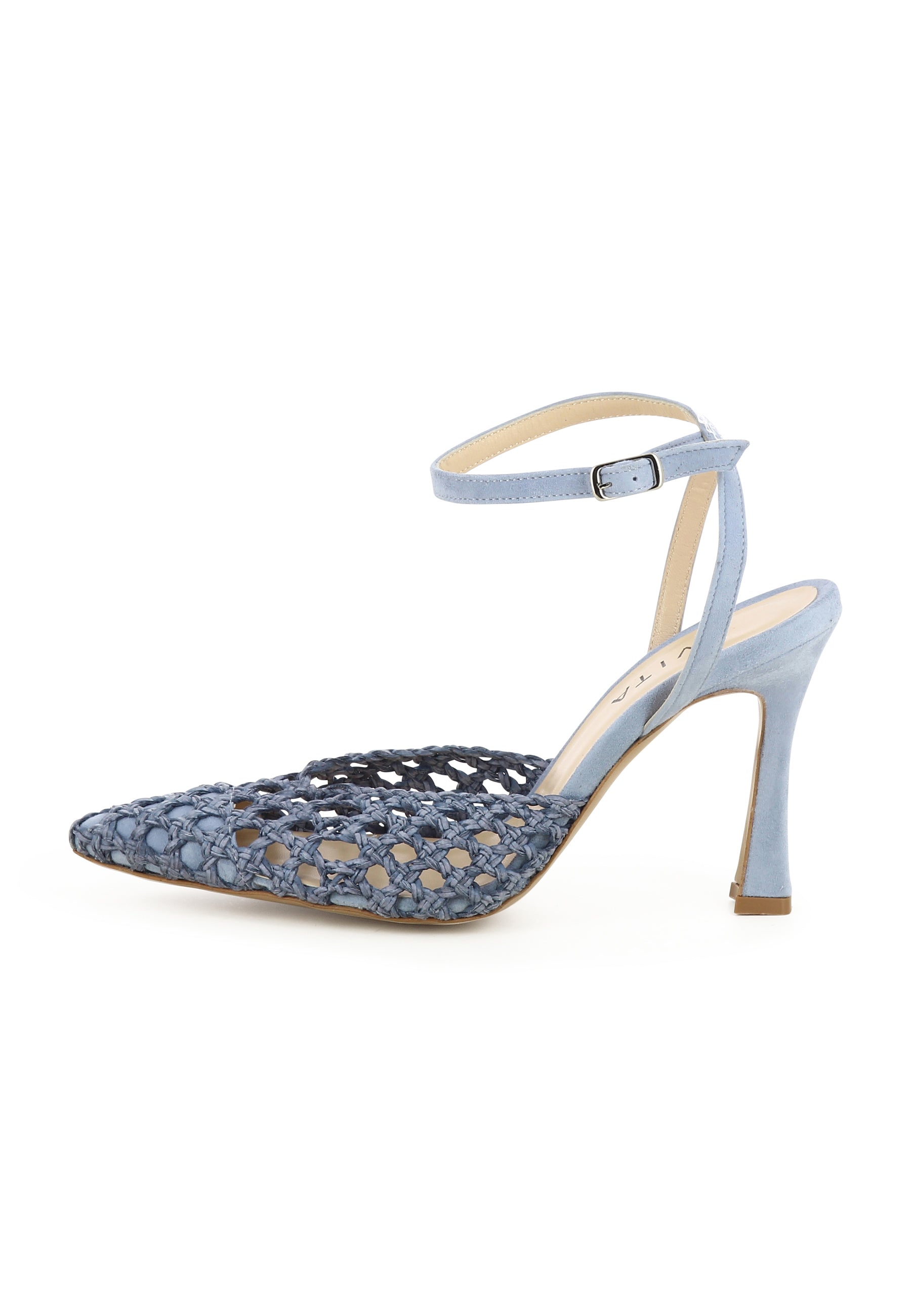 PIA Damen Pumps Halboffen - Raffia Blau