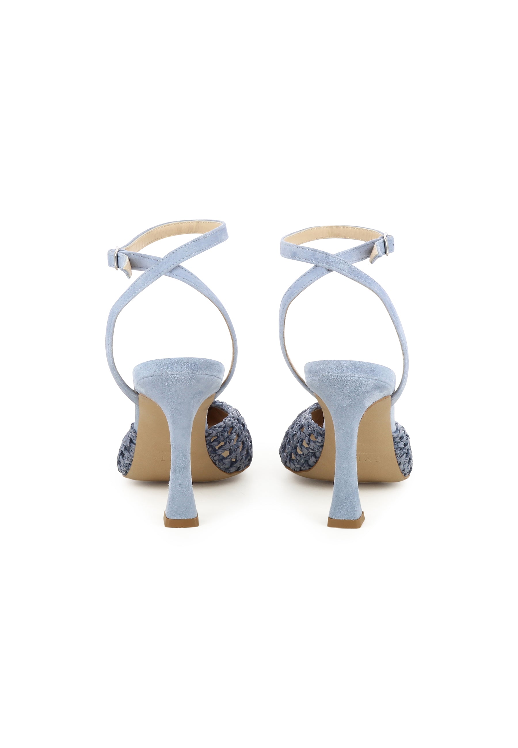 PIA Damen Pumps Halboffen - Raffia Blau