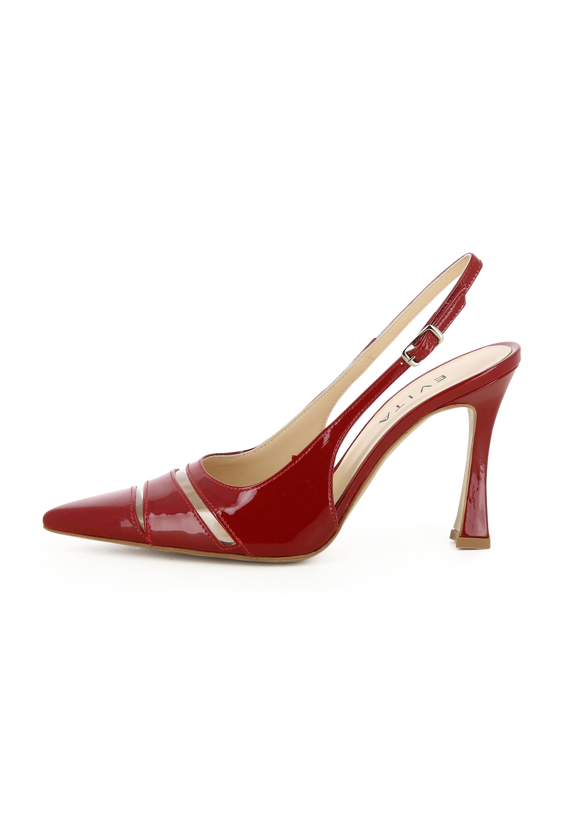 PIA Damen Sling Pumps - Lackleder Rot