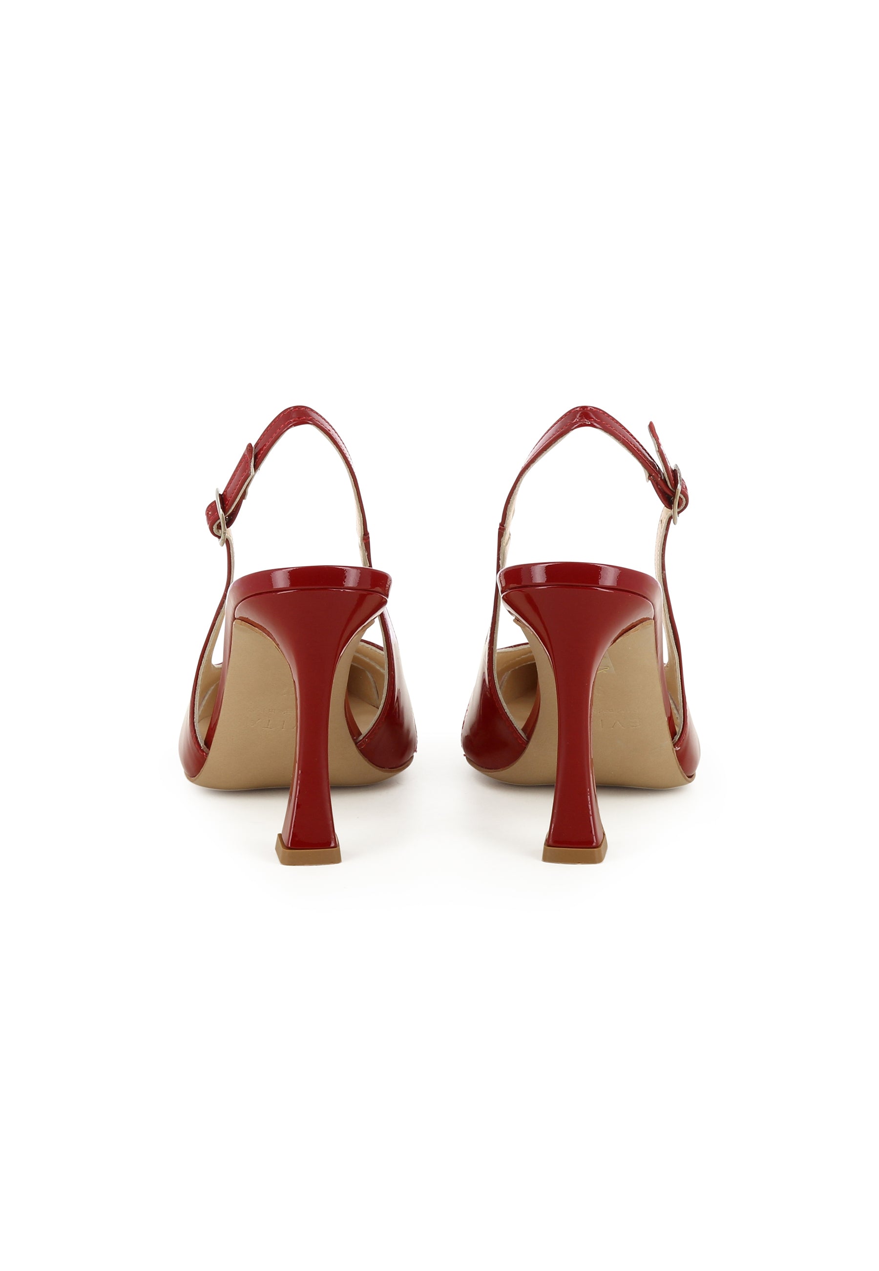 PIA Damen Sling Pumps - Lackleder Rot