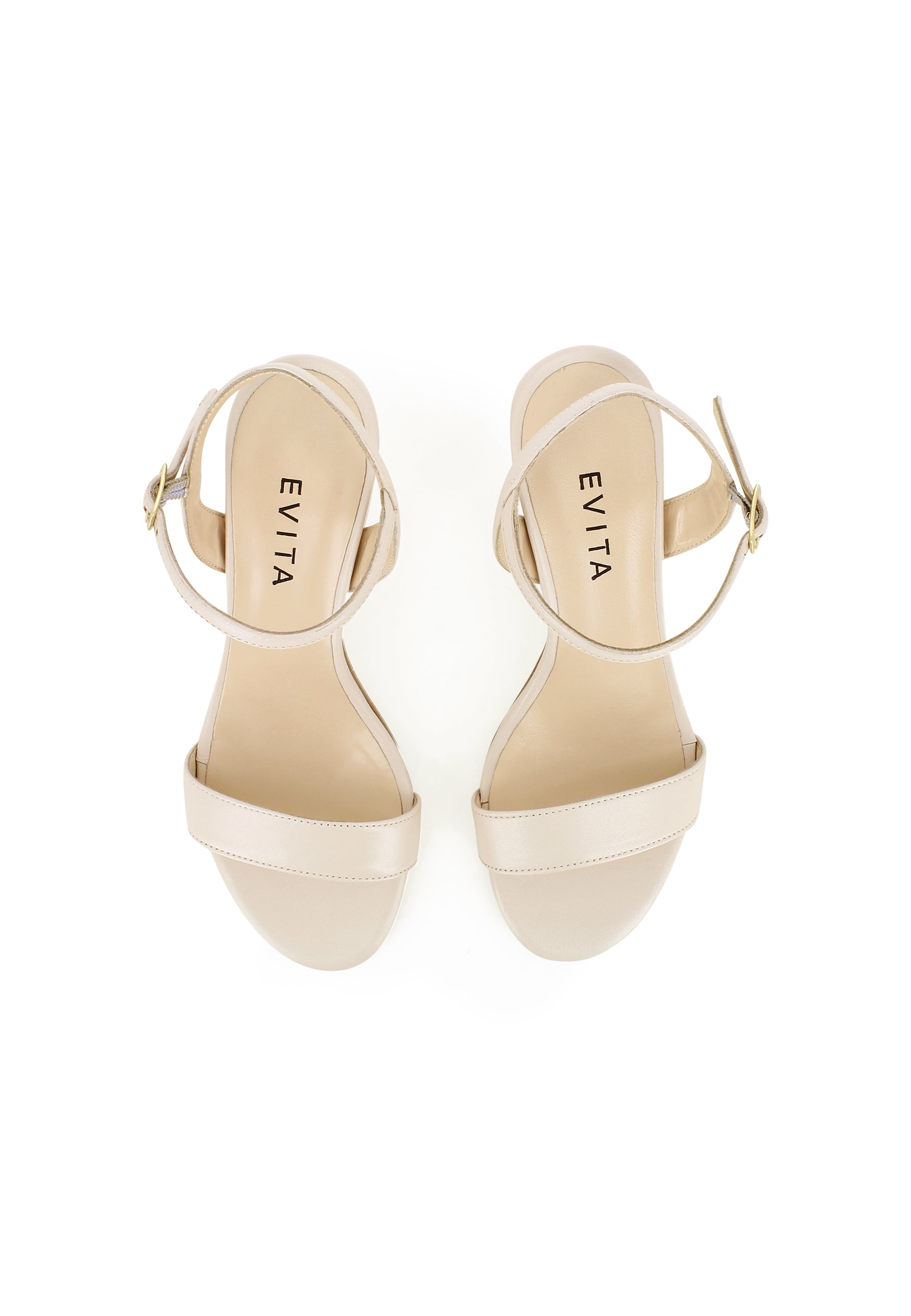 VERONICA Damen Sandalette - Glattleder Beige