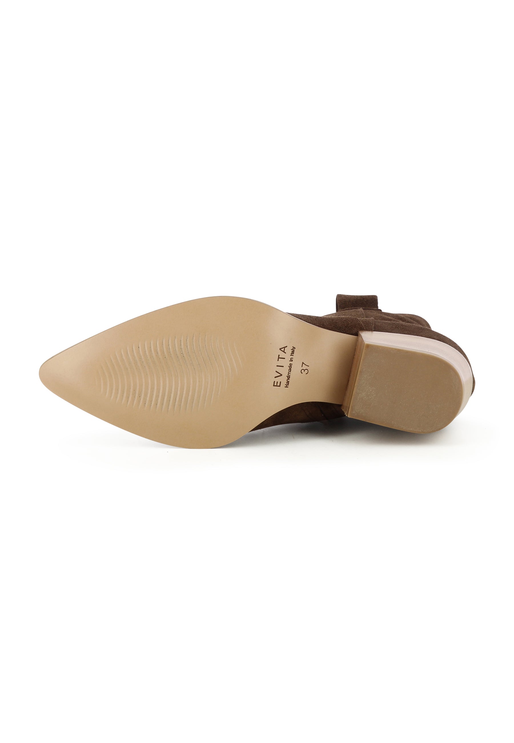 GINEVRA Damen Cowboy Stiefelette - Rauleder Dunkelbraun