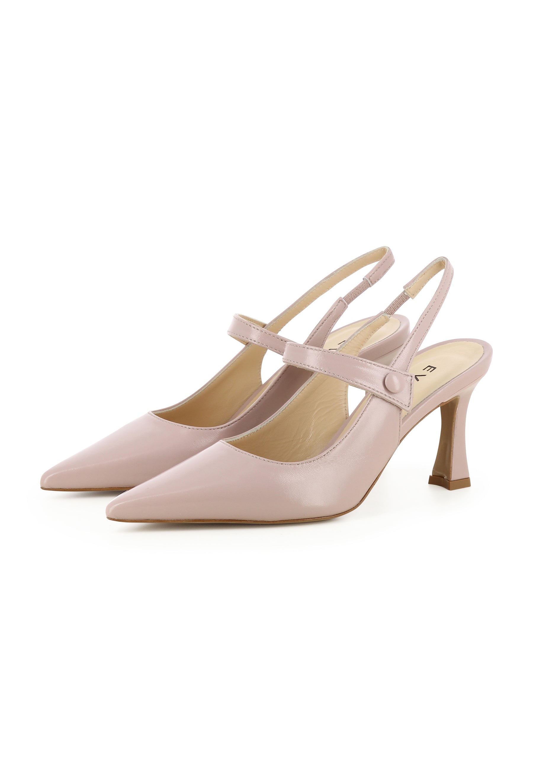 PENELOPE Damen Sling Pumps - Knautschlackleder Puder