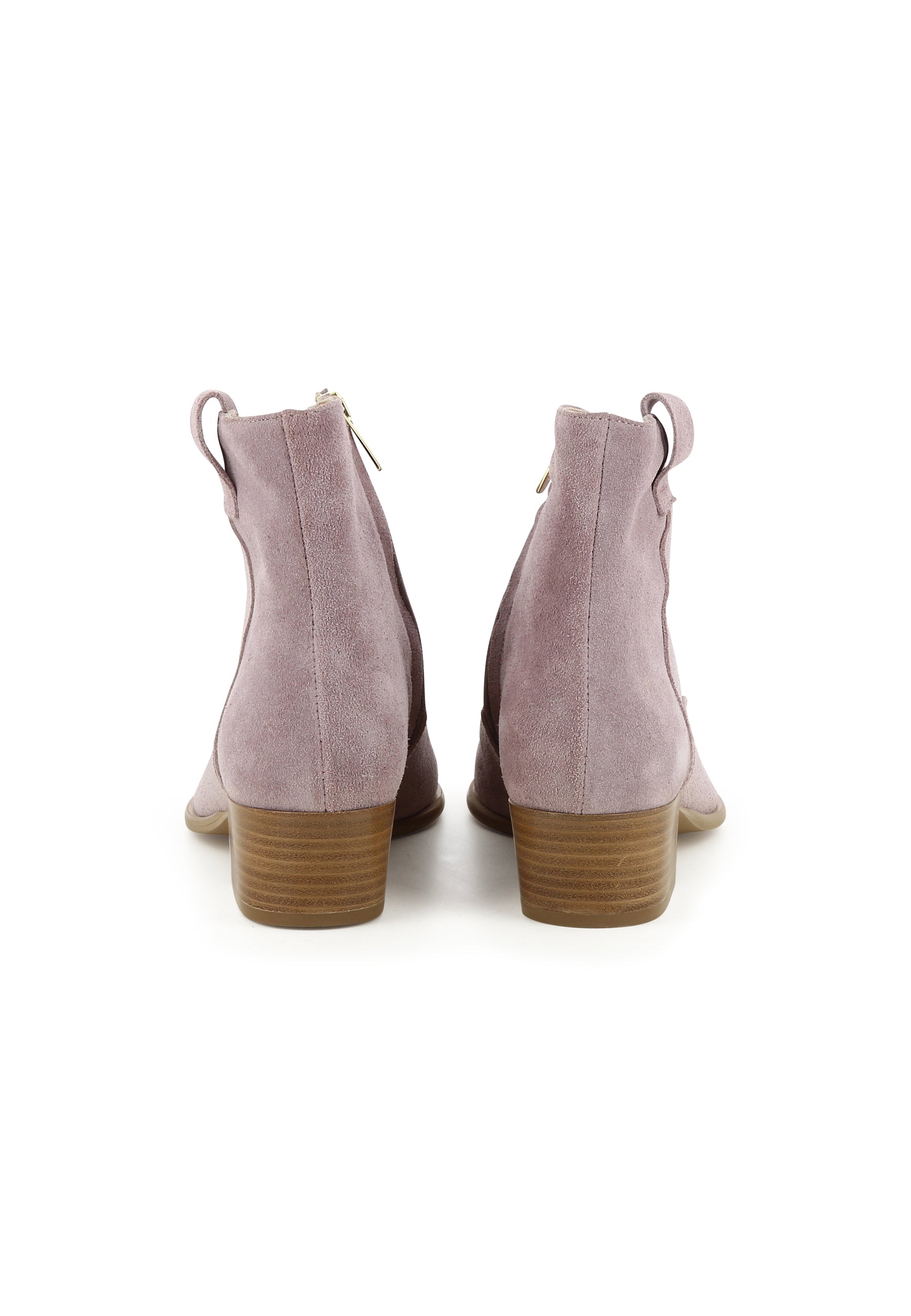 GINEVRA Damen Cowboy Stiefelette - Rauleder Flieder