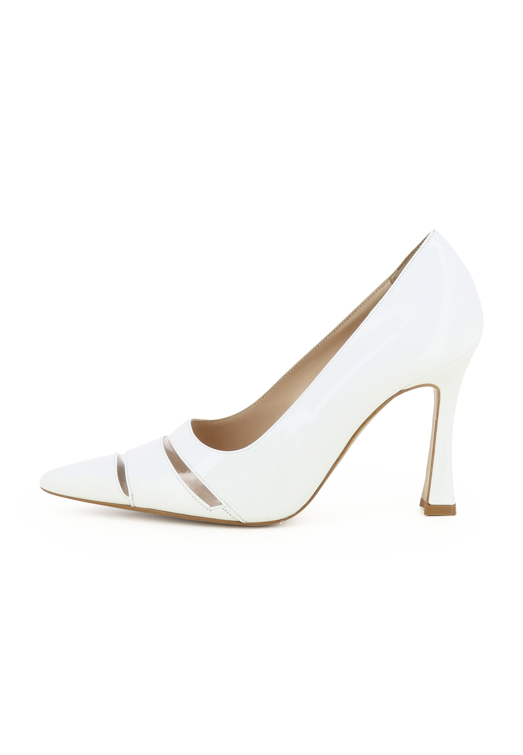 PIA Damen Pumps - Lackleder Weiß