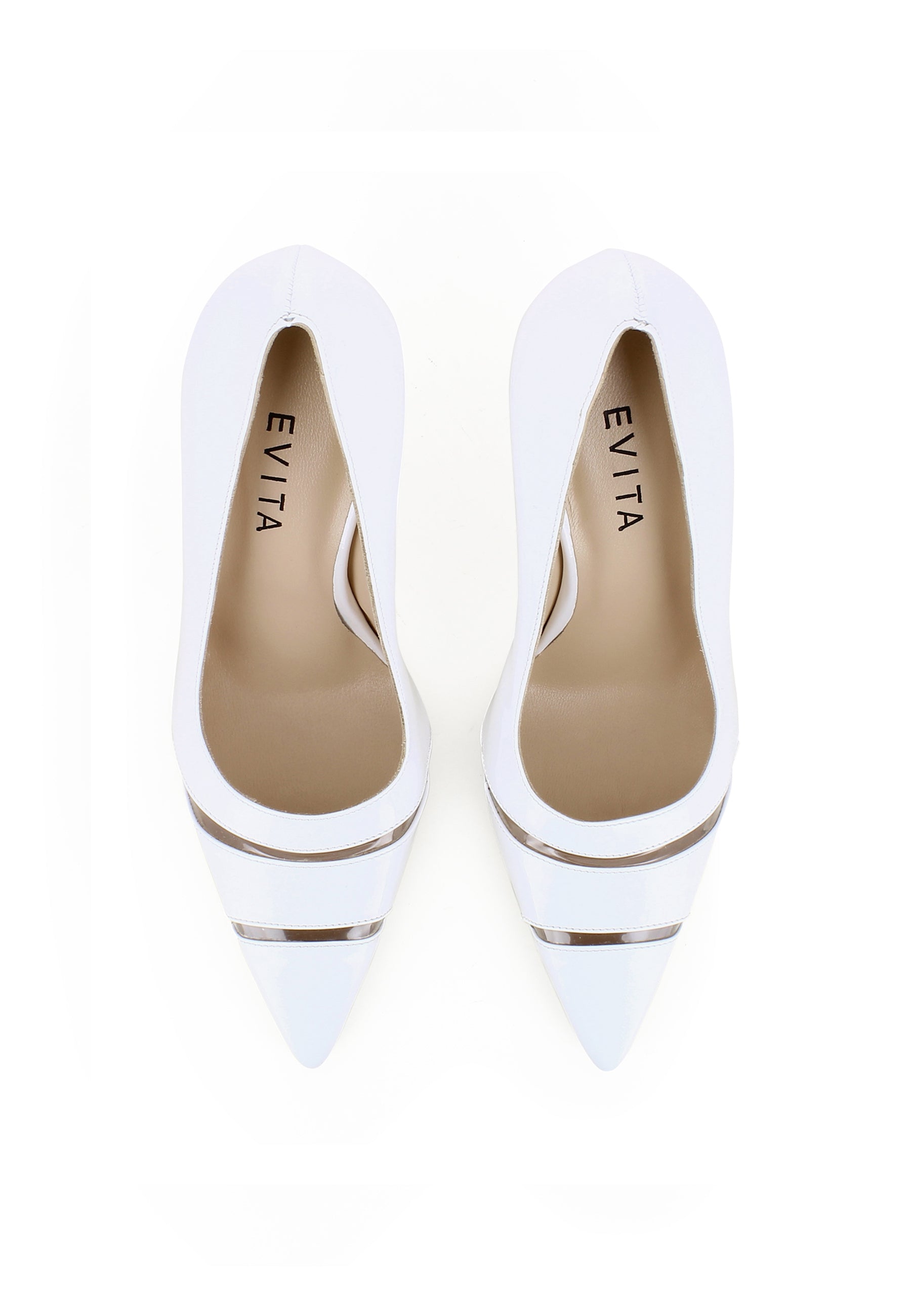 PIA Damen Pumps - Lackleder Weiß